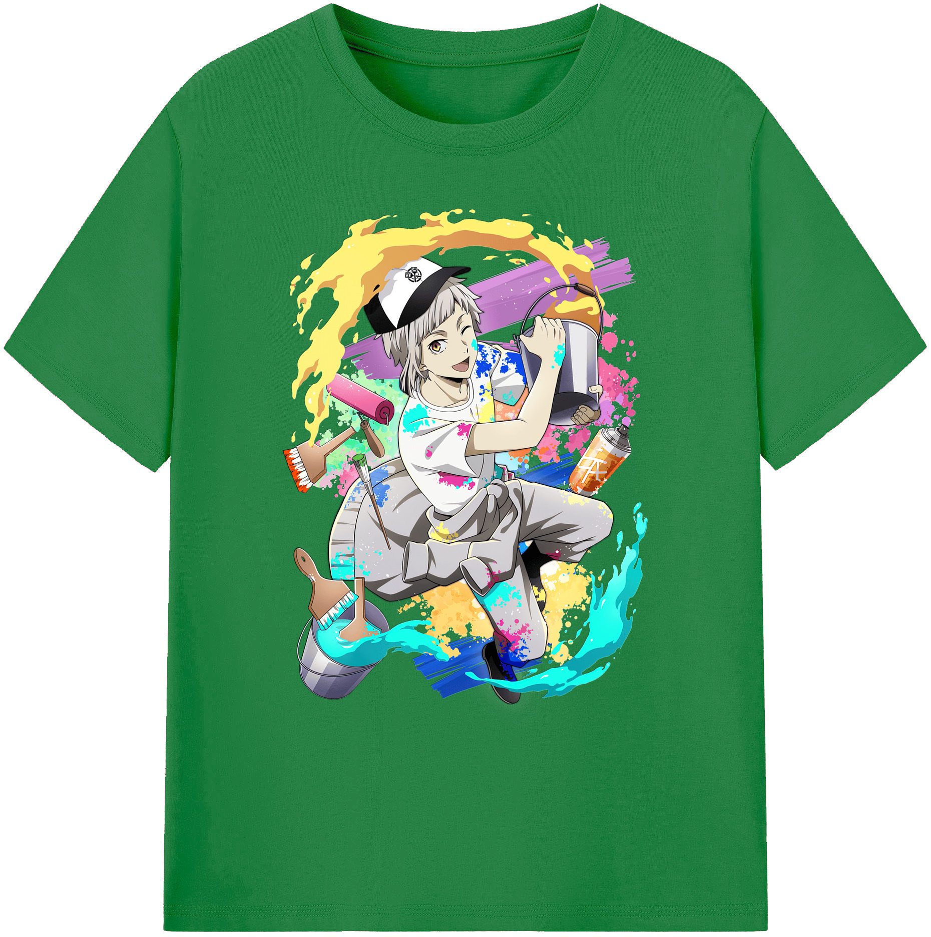 （画像用） 文豪ストレイドッグス Bungo Stray Dogs 綿100％ メンズ半袖Tシャツ｜肌触りやわらか＆通気性