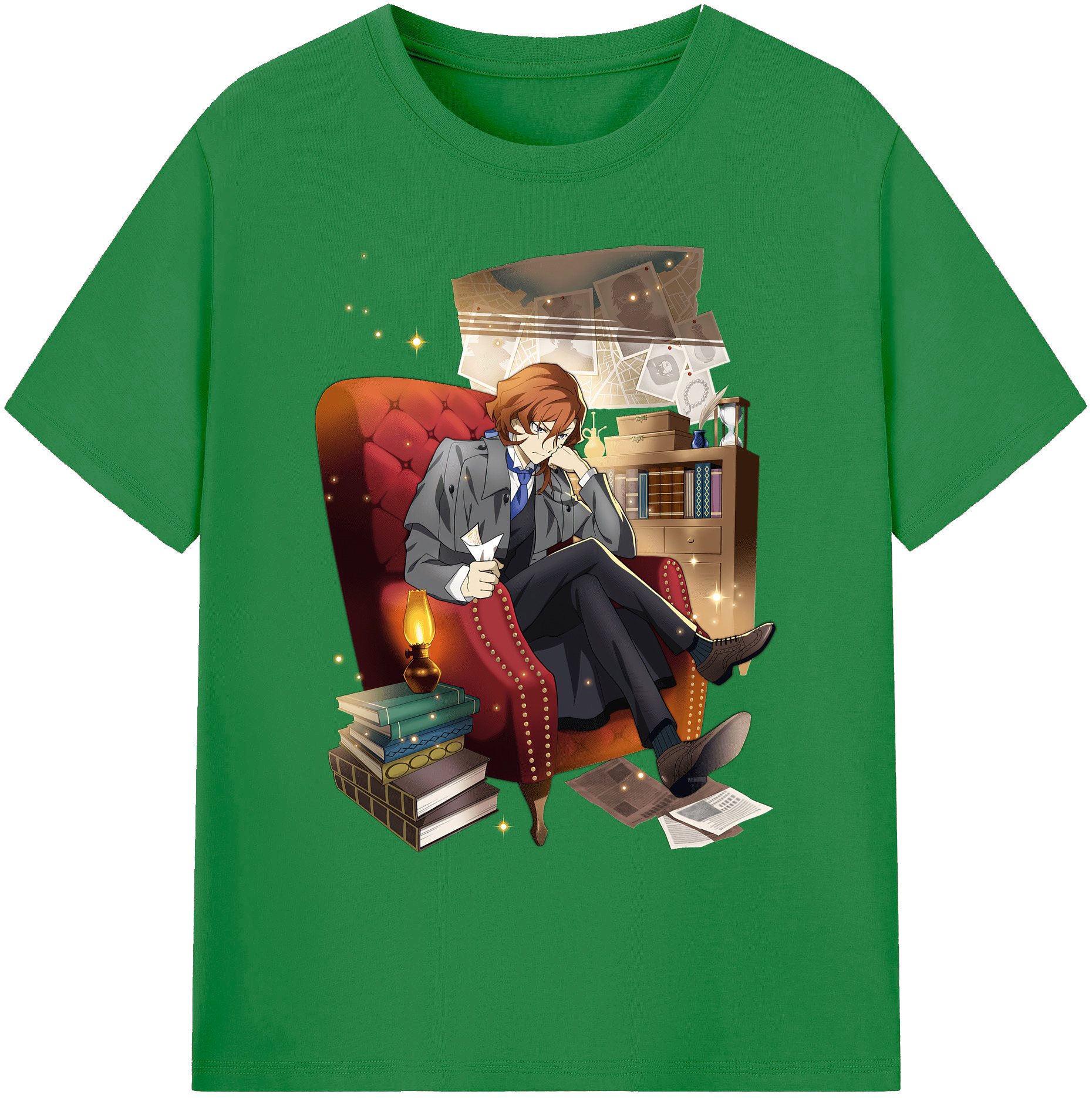 （画像用） 文豪ストレイドッグス Bungo Stray Dogs 綿100％ メンズ半袖Tシャツ｜肌触りやわらか＆通気性