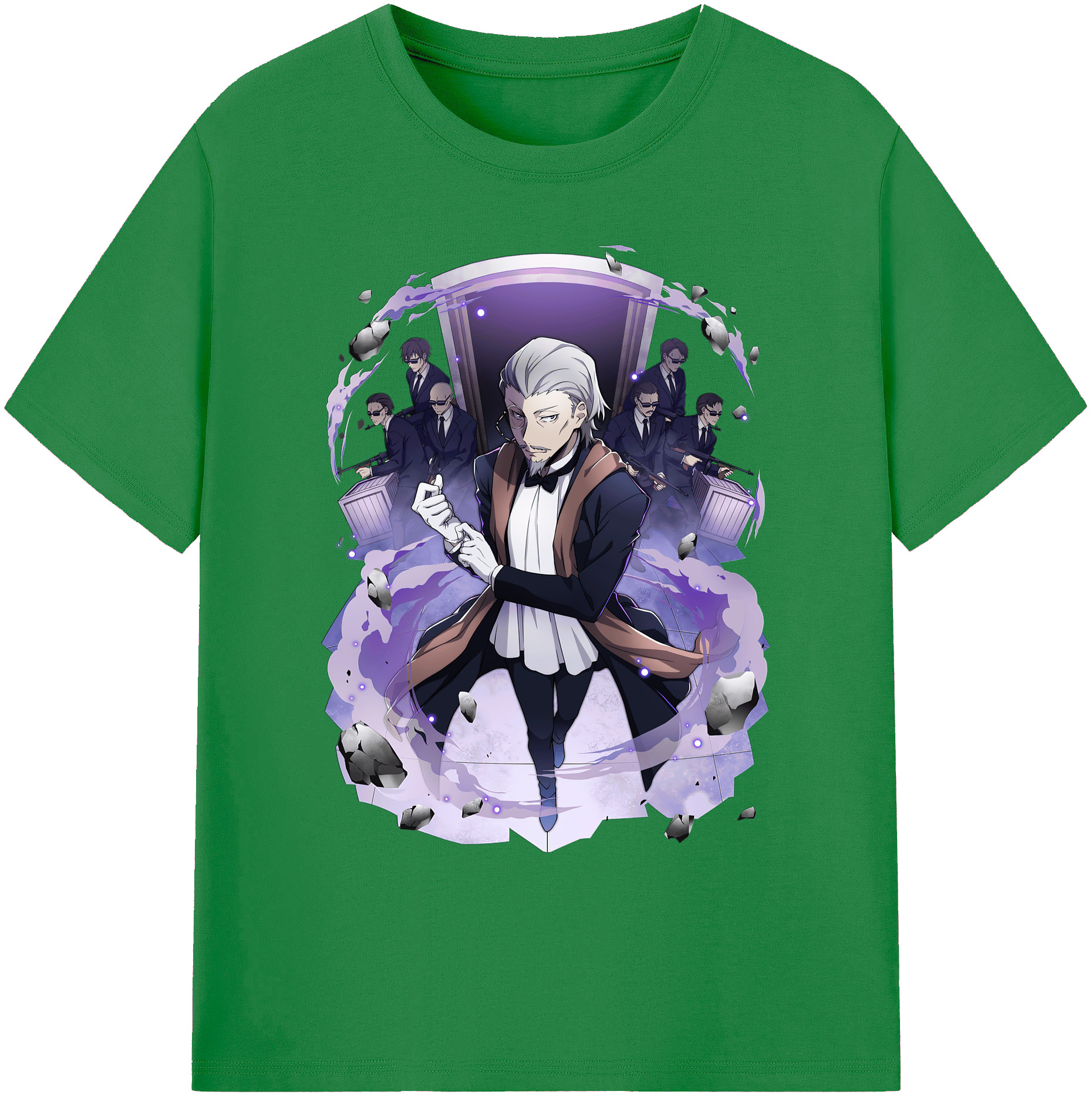 （画像用） 文豪ストレイドッグス Bungo Stray Dogs 綿100％ メンズ半袖Tシャツ｜肌触りやわらか＆通気性