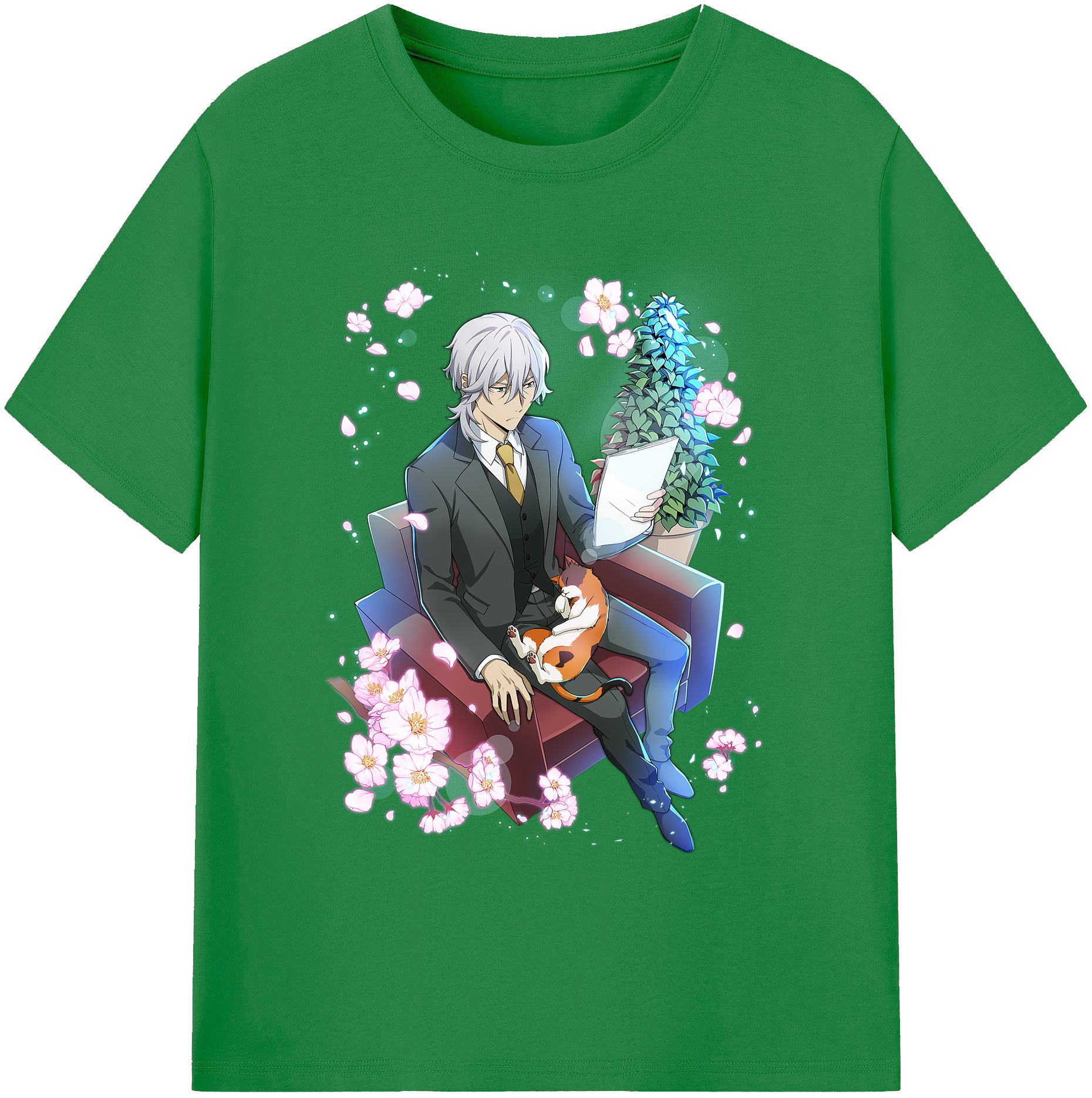 （画像用） 文豪ストレイドッグス Bungo Stray Dogs 綿100％ メンズ半袖Tシャツ｜肌触りやわらか＆通気性