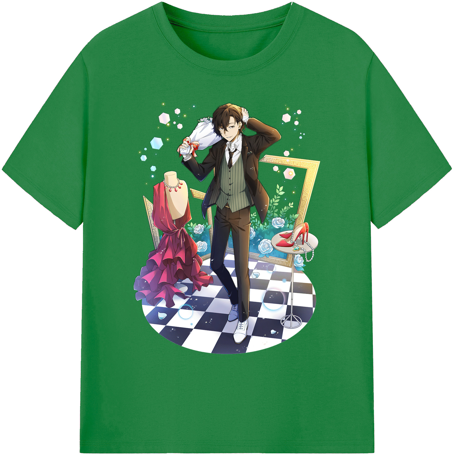 （画像用） 文豪ストレイドッグス Bungo Stray Dogs 綿100％ メンズ半袖Tシャツ｜肌触りやわらか＆通気性