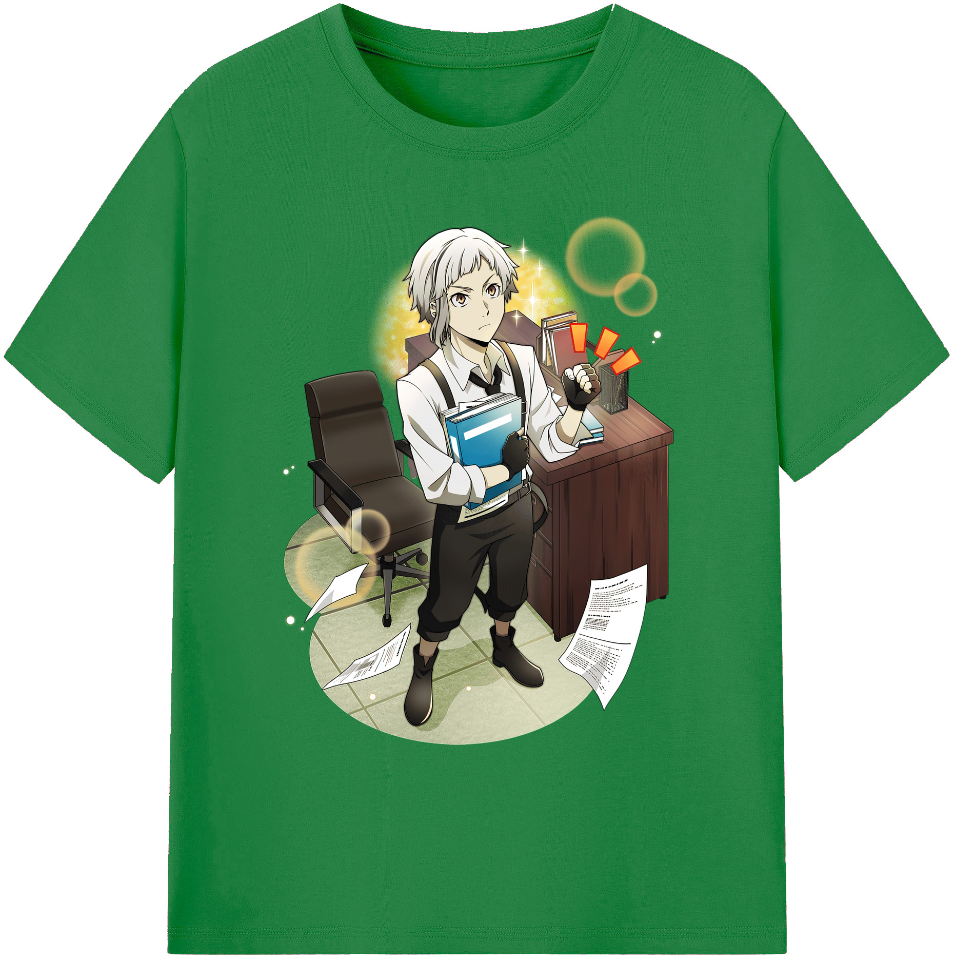 （画像用） 文豪ストレイドッグス Bungo Stray Dogs 綿100％ メンズ半袖Tシャツ｜肌触りやわらか＆通気性