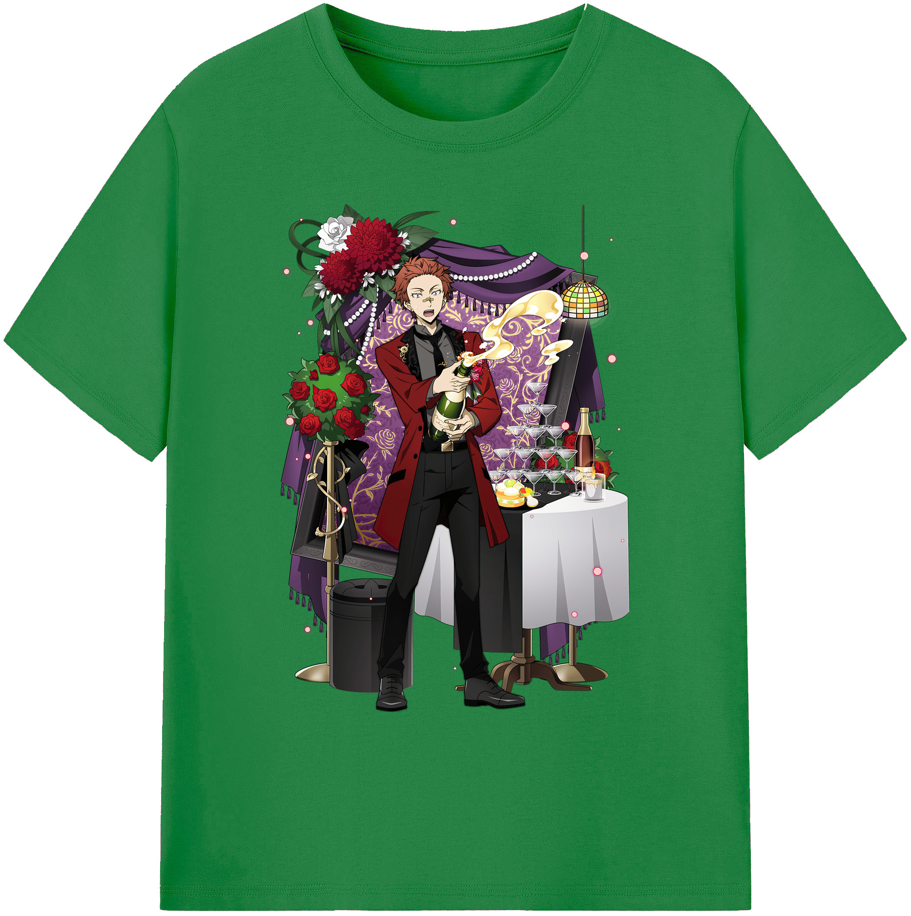 （画像用） 文豪ストレイドッグス Bungo Stray Dogs 綿100％ メンズ半袖Tシャツ｜肌触りやわらか＆通気性