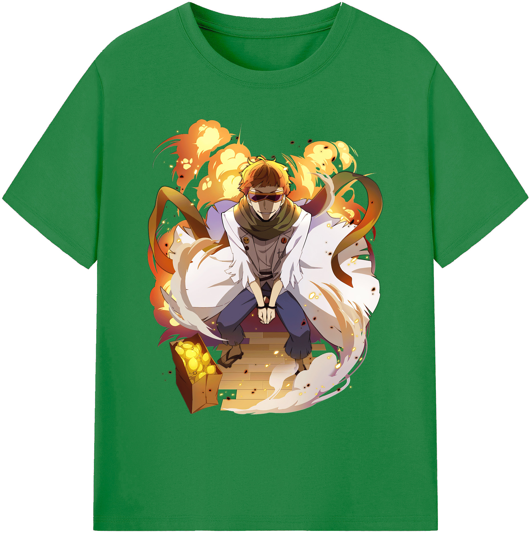 （画像用） 文豪ストレイドッグス Bungo Stray Dogs 綿100％ メンズ半袖Tシャツ｜肌触りやわらか＆通気性