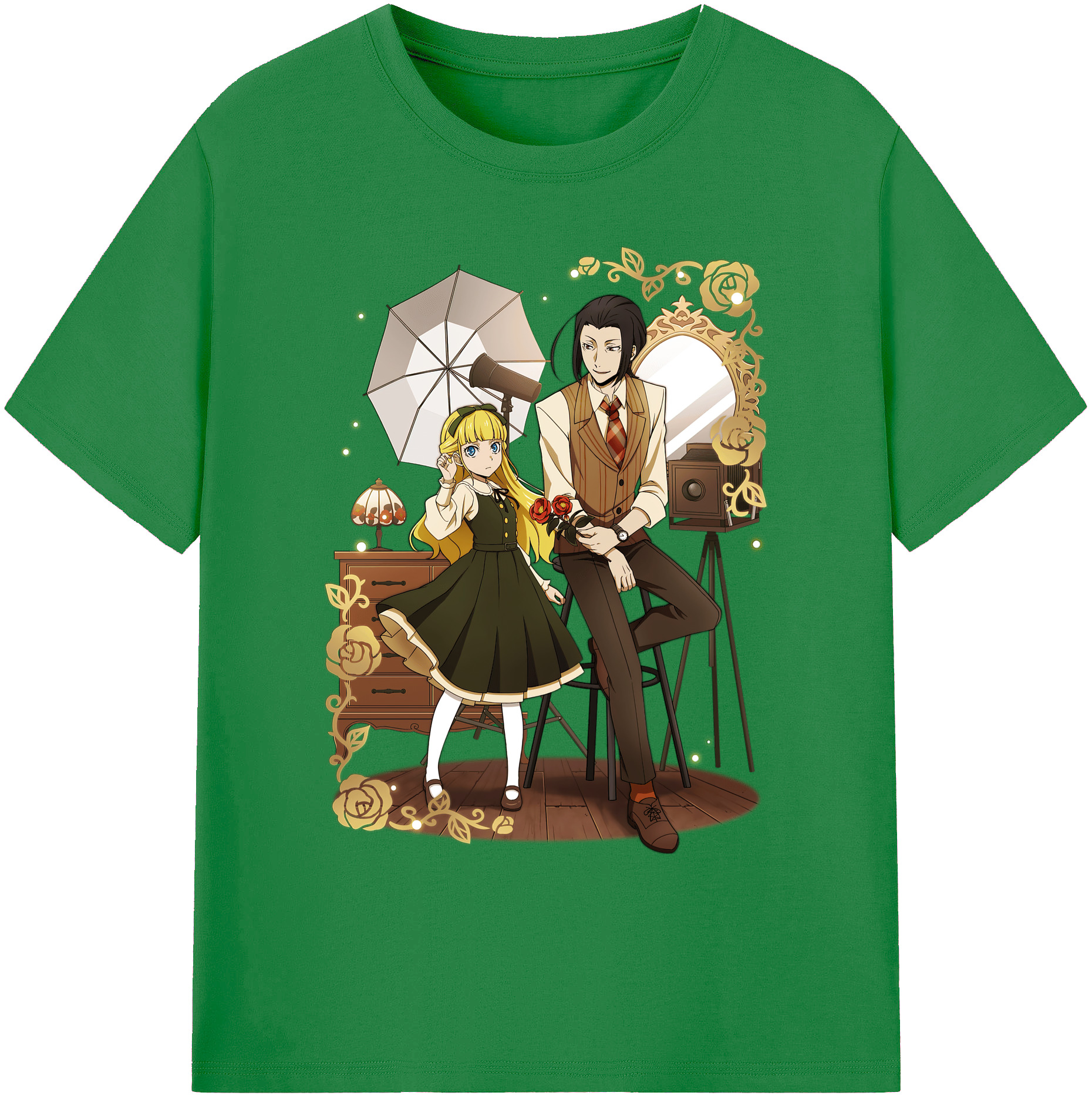 （画像用） 文豪ストレイドッグス Bungo Stray Dogs 綿100％ メンズ半袖Tシャツ｜肌触りやわらか＆通気性