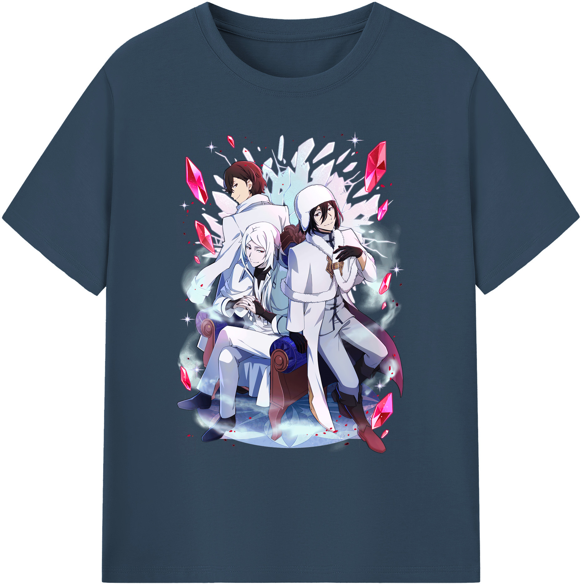（画像用） 文豪ストレイドッグス Bungo Stray Dogs 綿100％ メンズ半袖Tシャツ｜肌触りやわらか＆通気性