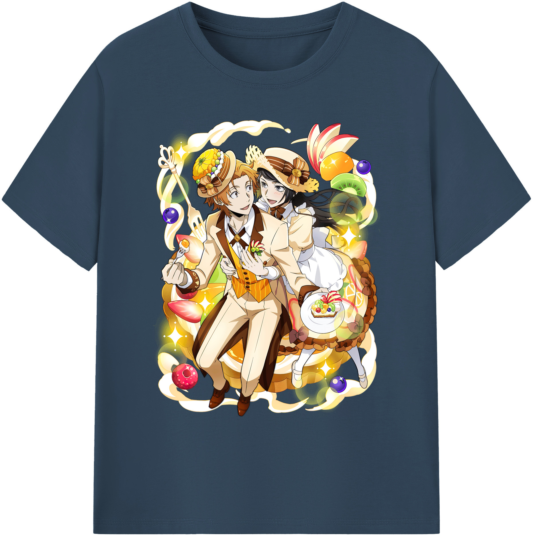 （画像用） 文豪ストレイドッグス Bungo Stray Dogs 綿100％ メンズ半袖Tシャツ｜肌触りやわらか＆通気性