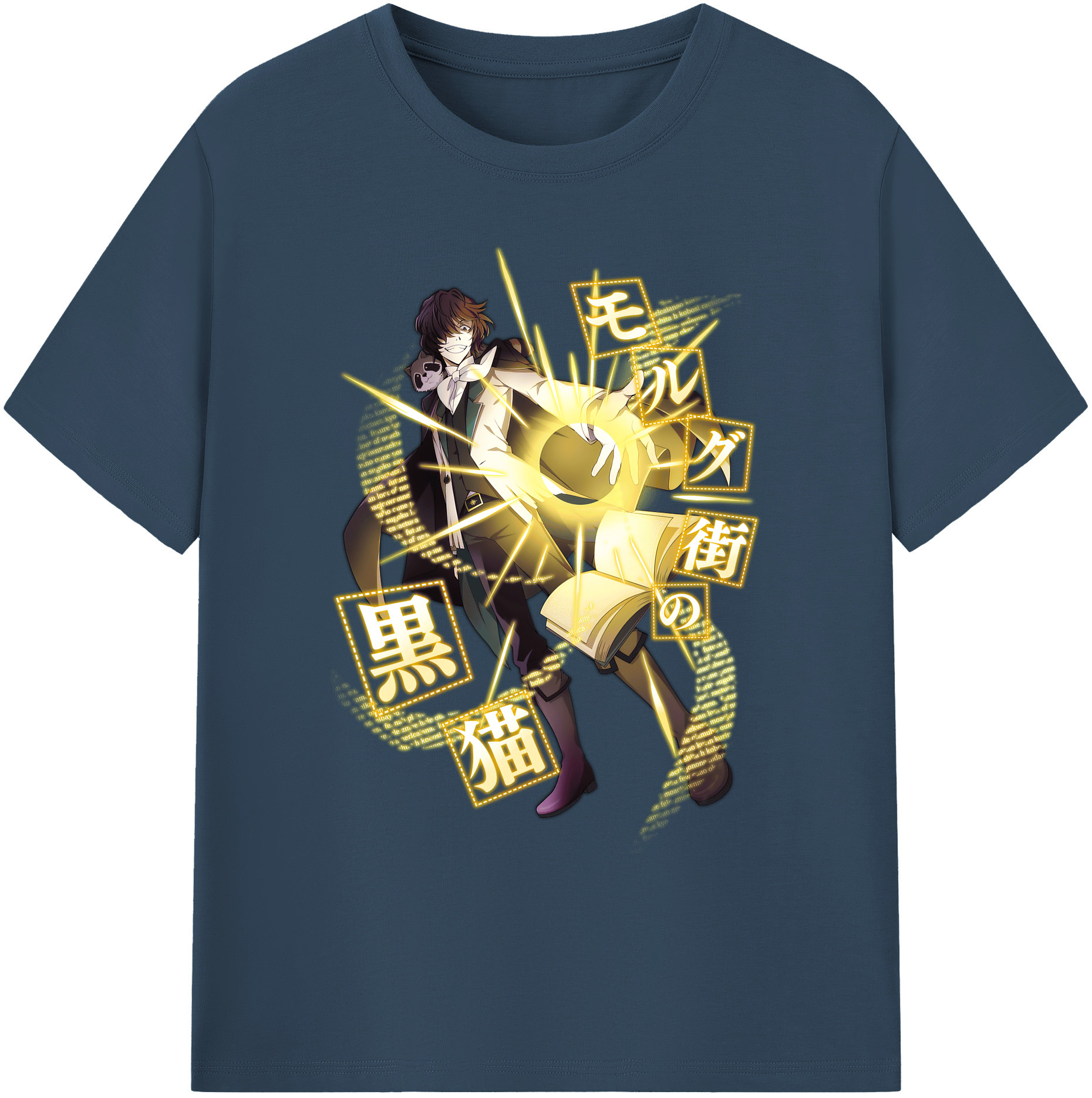 （画像用） 文豪ストレイドッグス Bungo Stray Dogs 綿100％ メンズ半袖Tシャツ｜肌触りやわらか＆通気性