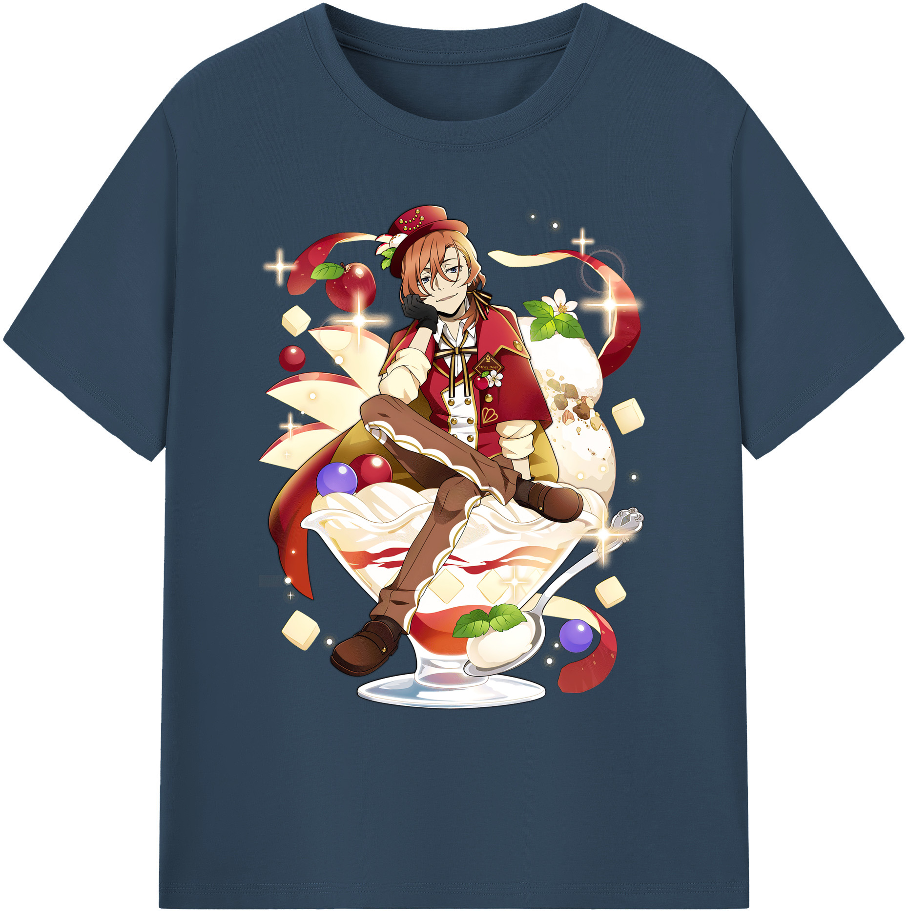 （画像用） 文豪ストレイドッグス Bungo Stray Dogs 綿100％ メンズ半袖Tシャツ｜肌触りやわらか＆通気性
