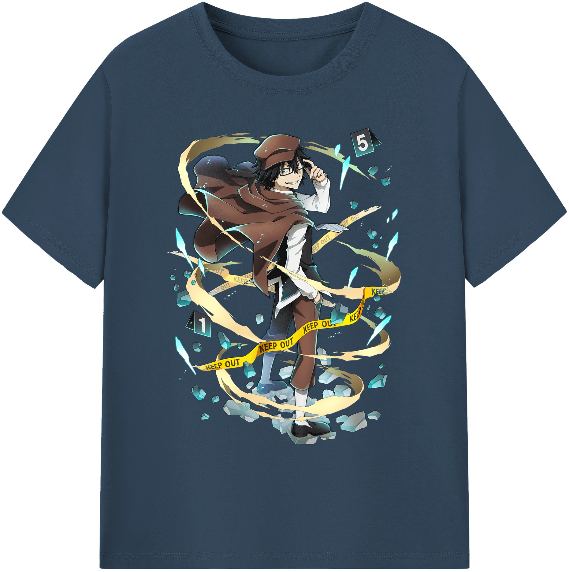 （画像用） 文豪ストレイドッグス Bungo Stray Dogs 綿100％ メンズ半袖Tシャツ｜肌触りやわらか＆通気性