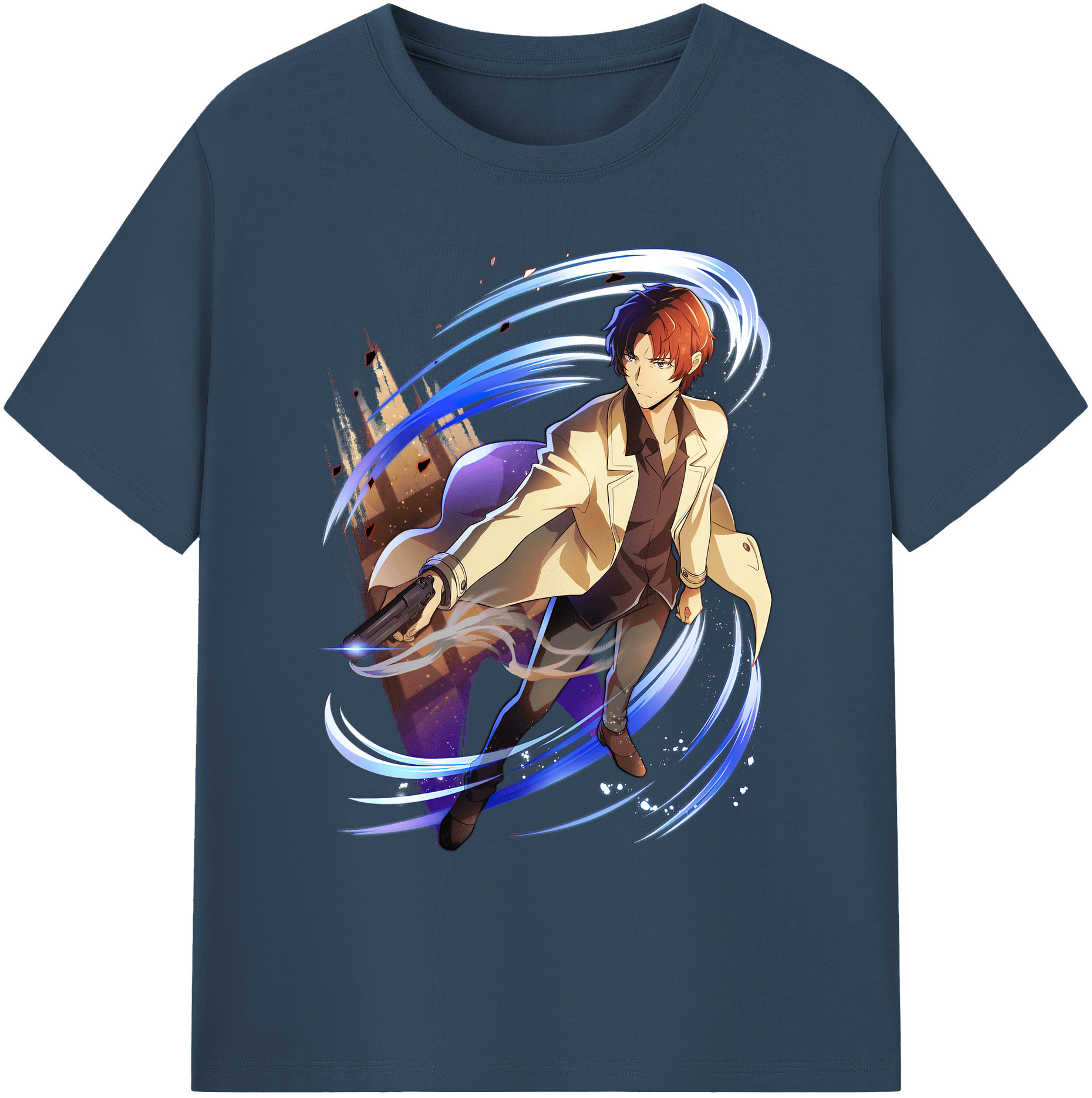（画像用） 文豪ストレイドッグス Bungo Stray Dogs 綿100％ メンズ半袖Tシャツ｜肌触りやわらか＆通気性