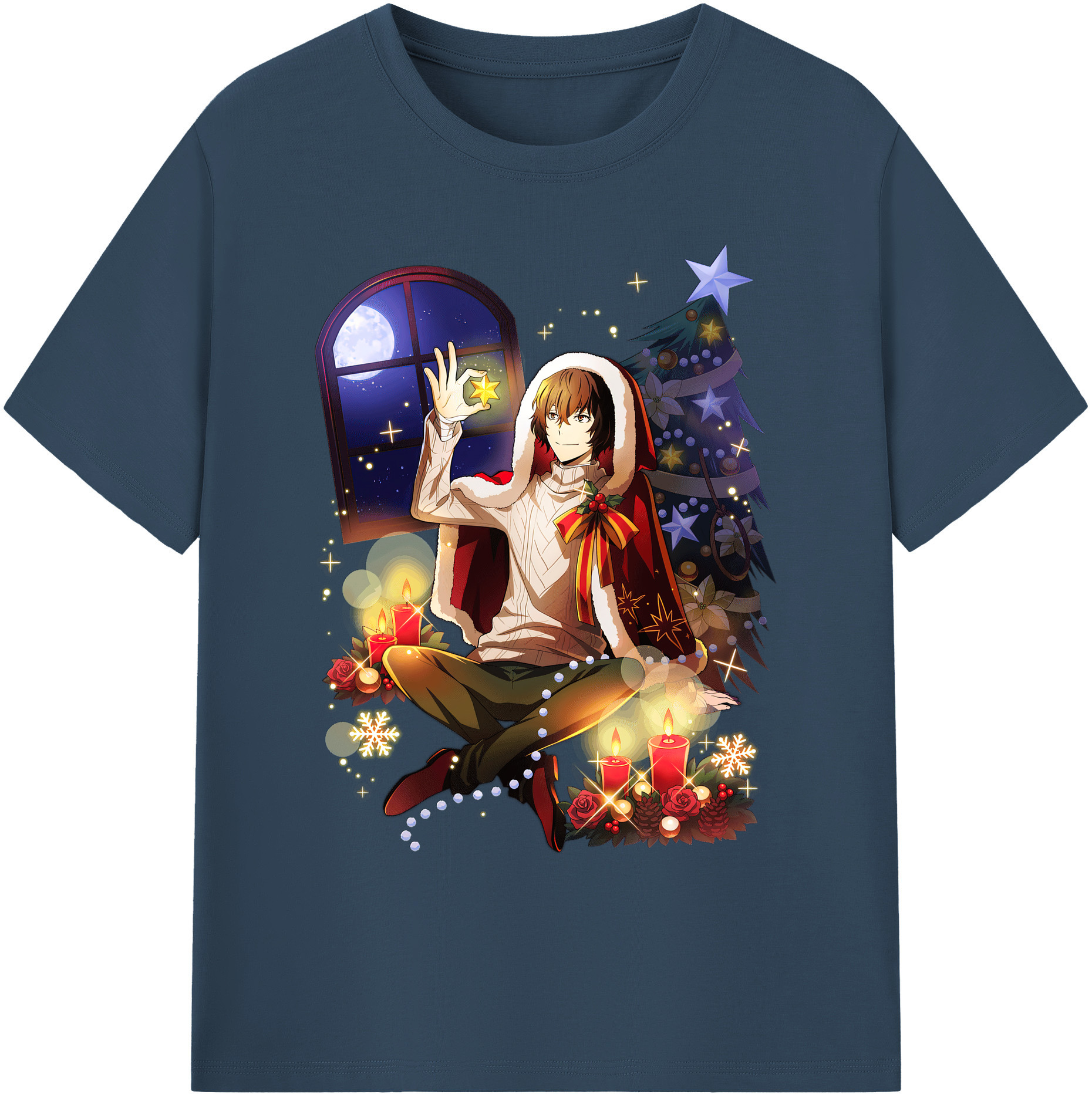 （画像用） 文豪ストレイドッグス Bungo Stray Dogs 綿100％ メンズ半袖Tシャツ｜肌触りやわらか＆通気性