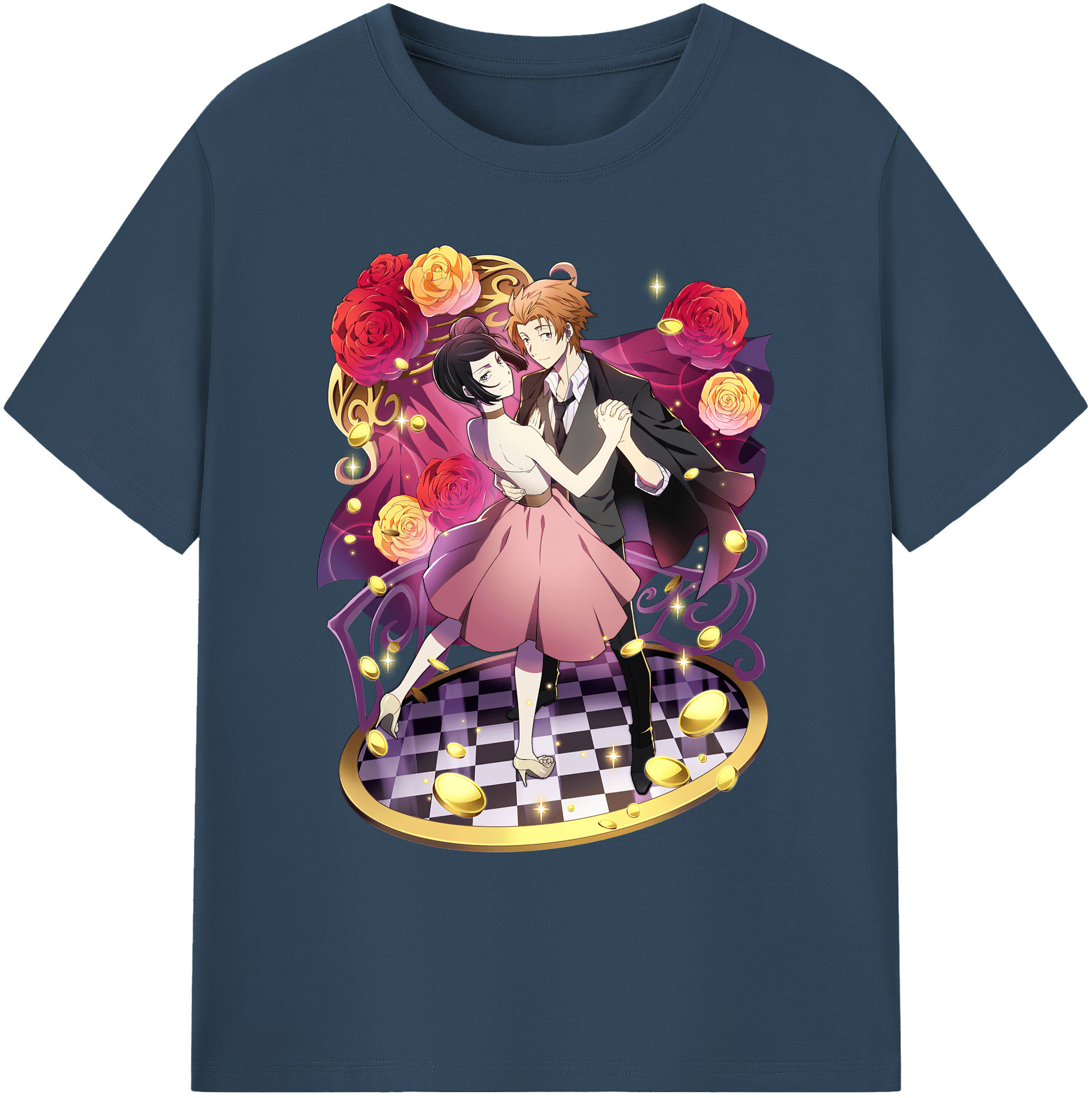 （画像用） 文豪ストレイドッグス Bungo Stray Dogs 綿100％ メンズ半袖Tシャツ｜肌触りやわらか＆通気性