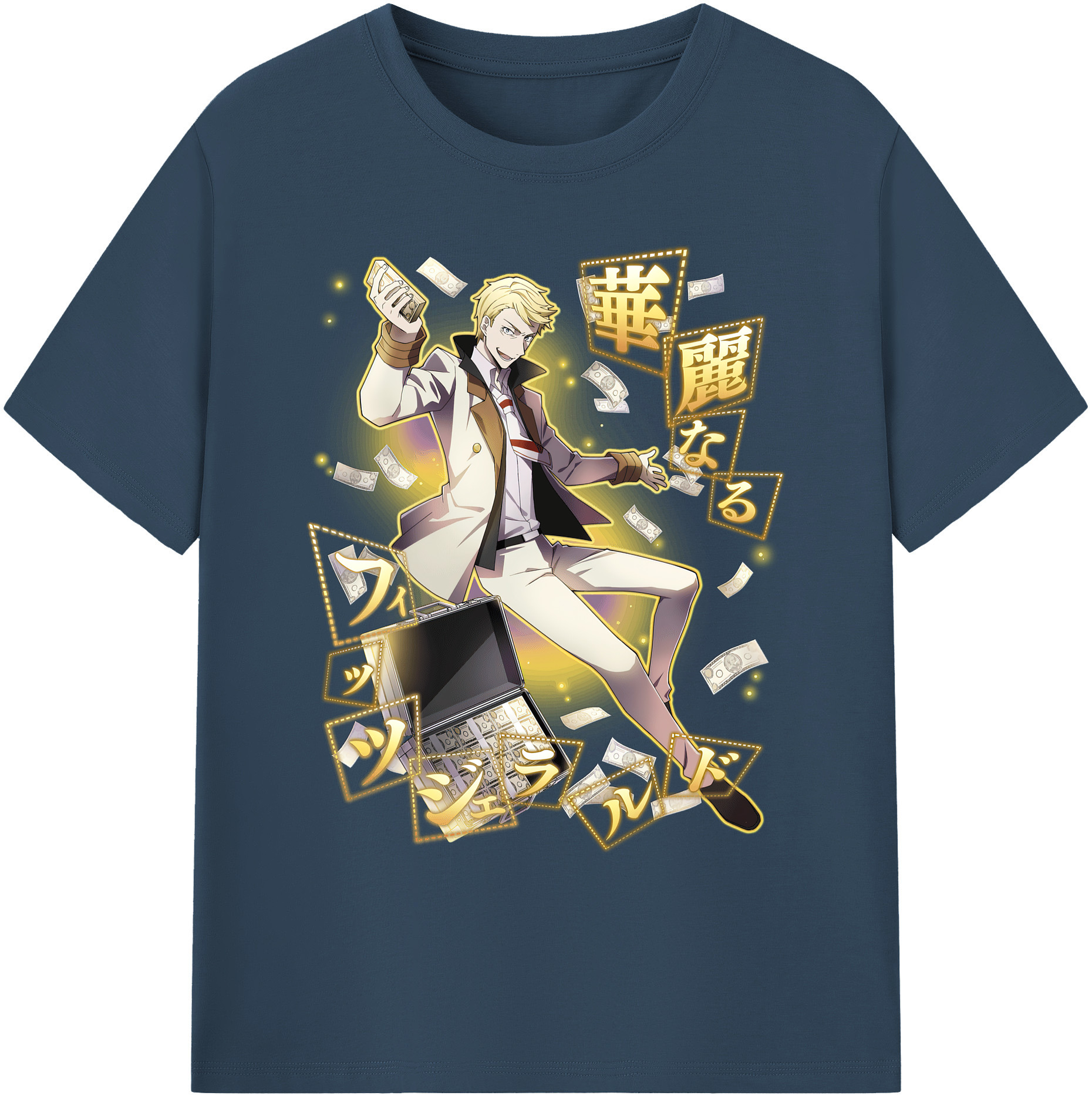 （画像用） 文豪ストレイドッグス Bungo Stray Dogs 綿100％ メンズ半袖Tシャツ｜肌触りやわらか＆通気性