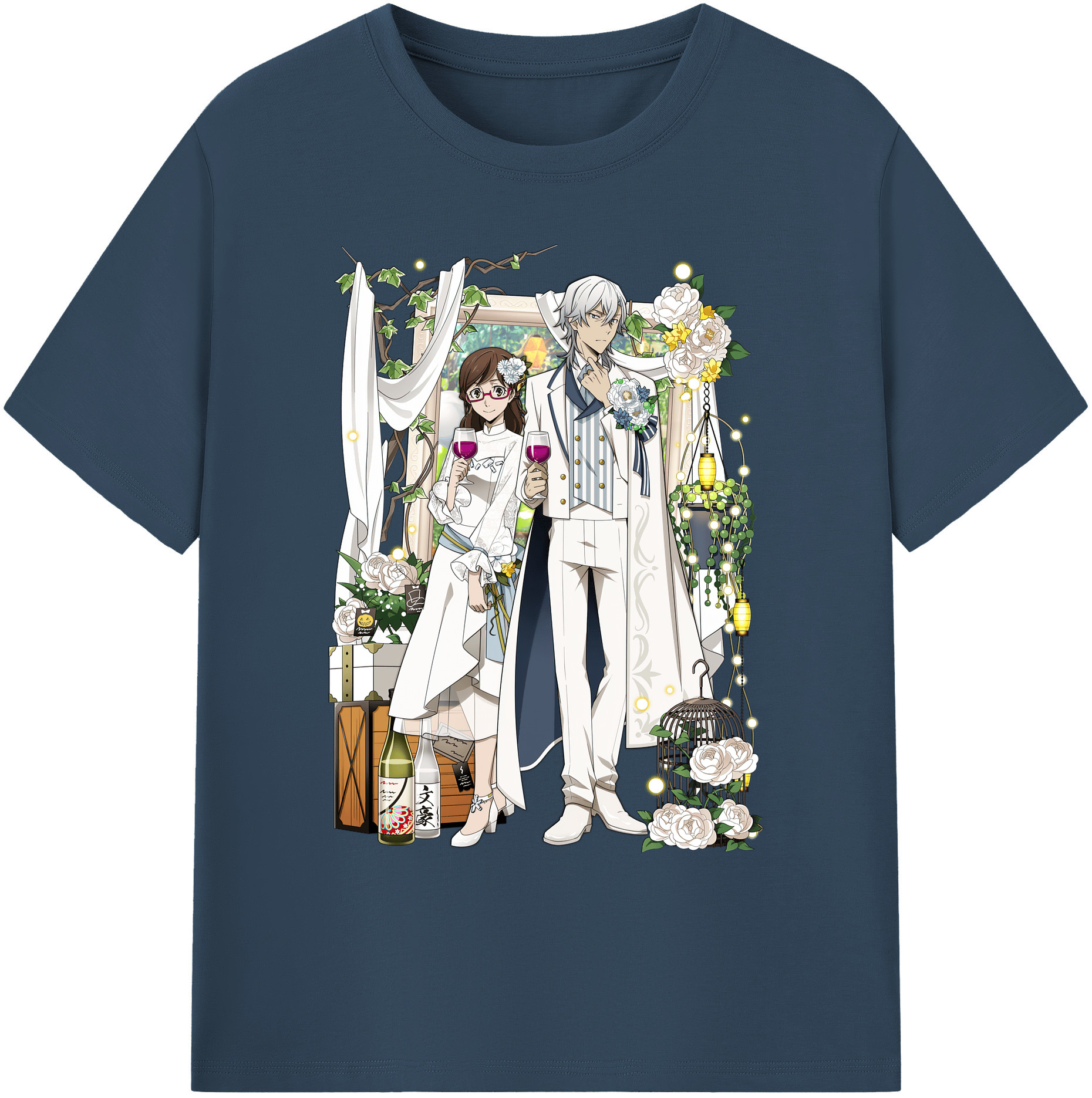 （画像用） 文豪ストレイドッグス Bungo Stray Dogs 綿100％ メンズ半袖Tシャツ｜肌触りやわらか＆通気性