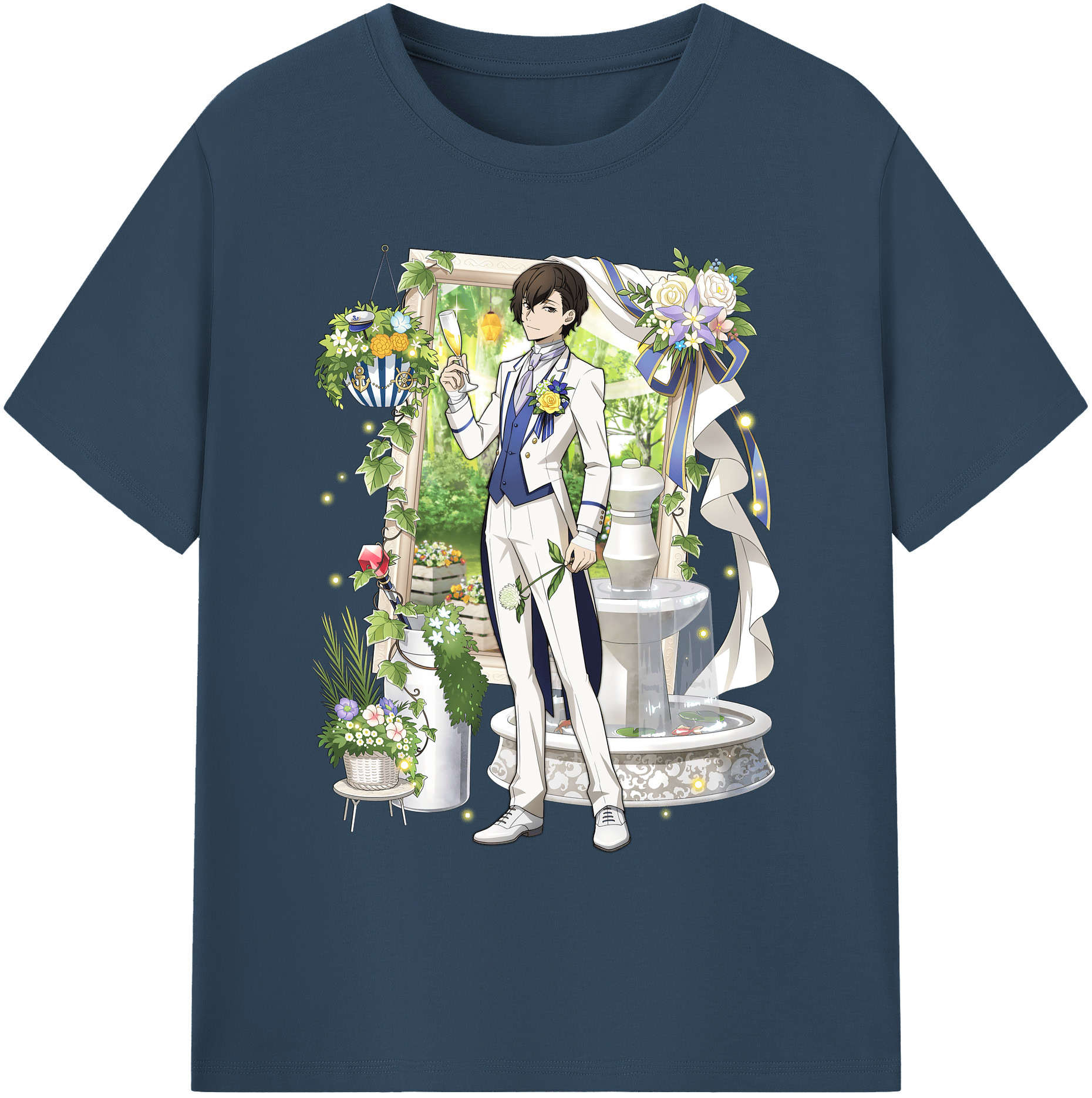 （画像用） 文豪ストレイドッグス Bungo Stray Dogs 綿100％ メンズ半袖Tシャツ｜肌触りやわらか＆通気性