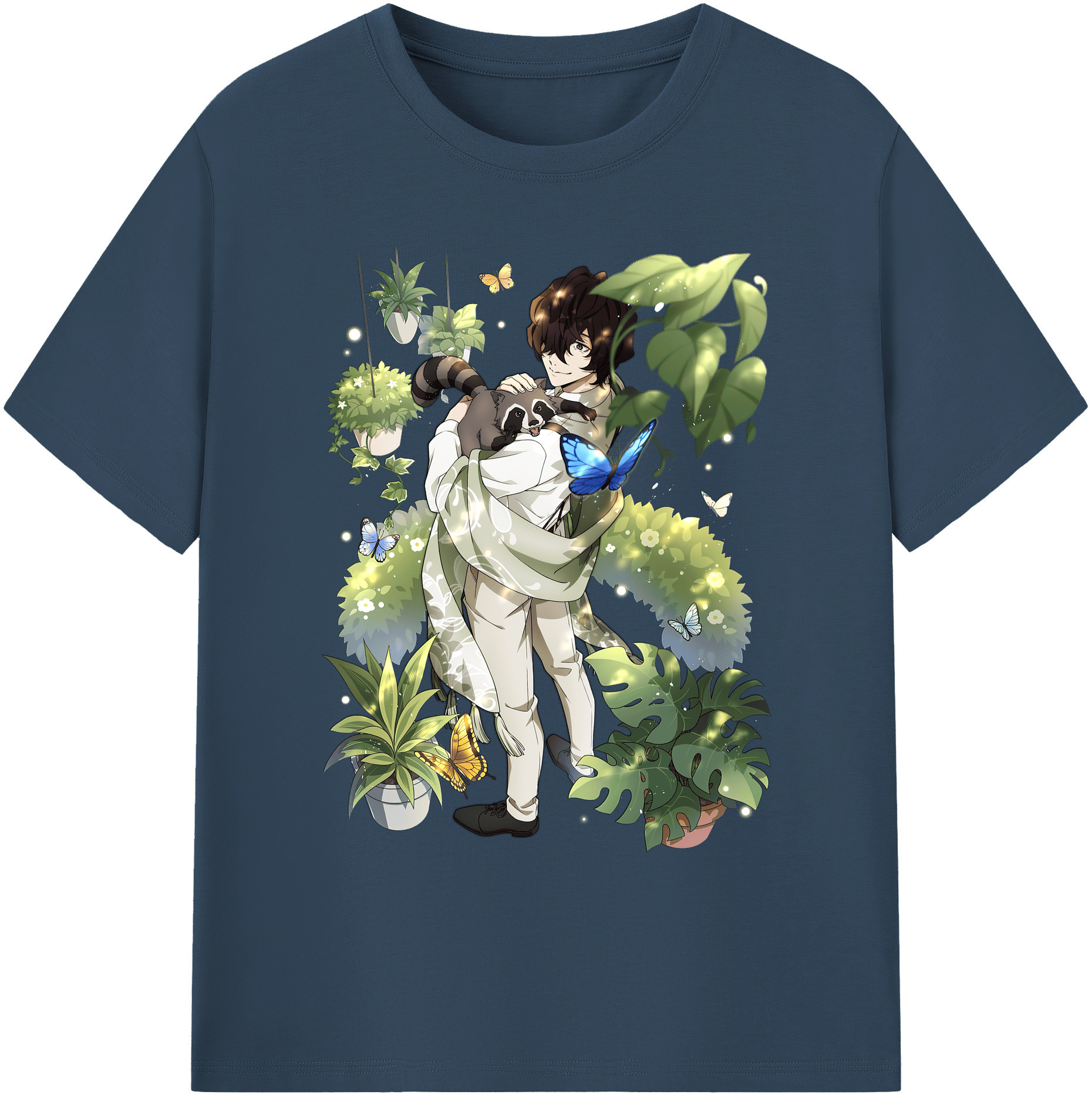 （画像用） 文豪ストレイドッグス Bungo Stray Dogs 綿100％ メンズ半袖Tシャツ｜肌触りやわらか＆通気性