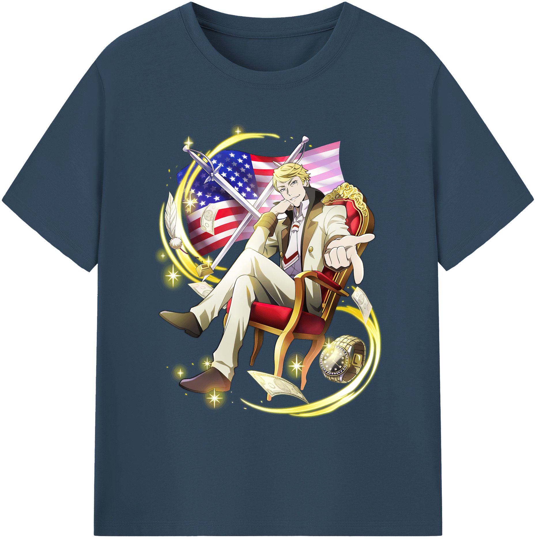 （画像用） 文豪ストレイドッグス Bungo Stray Dogs 綿100％ メンズ半袖Tシャツ｜肌触りやわらか＆通気性