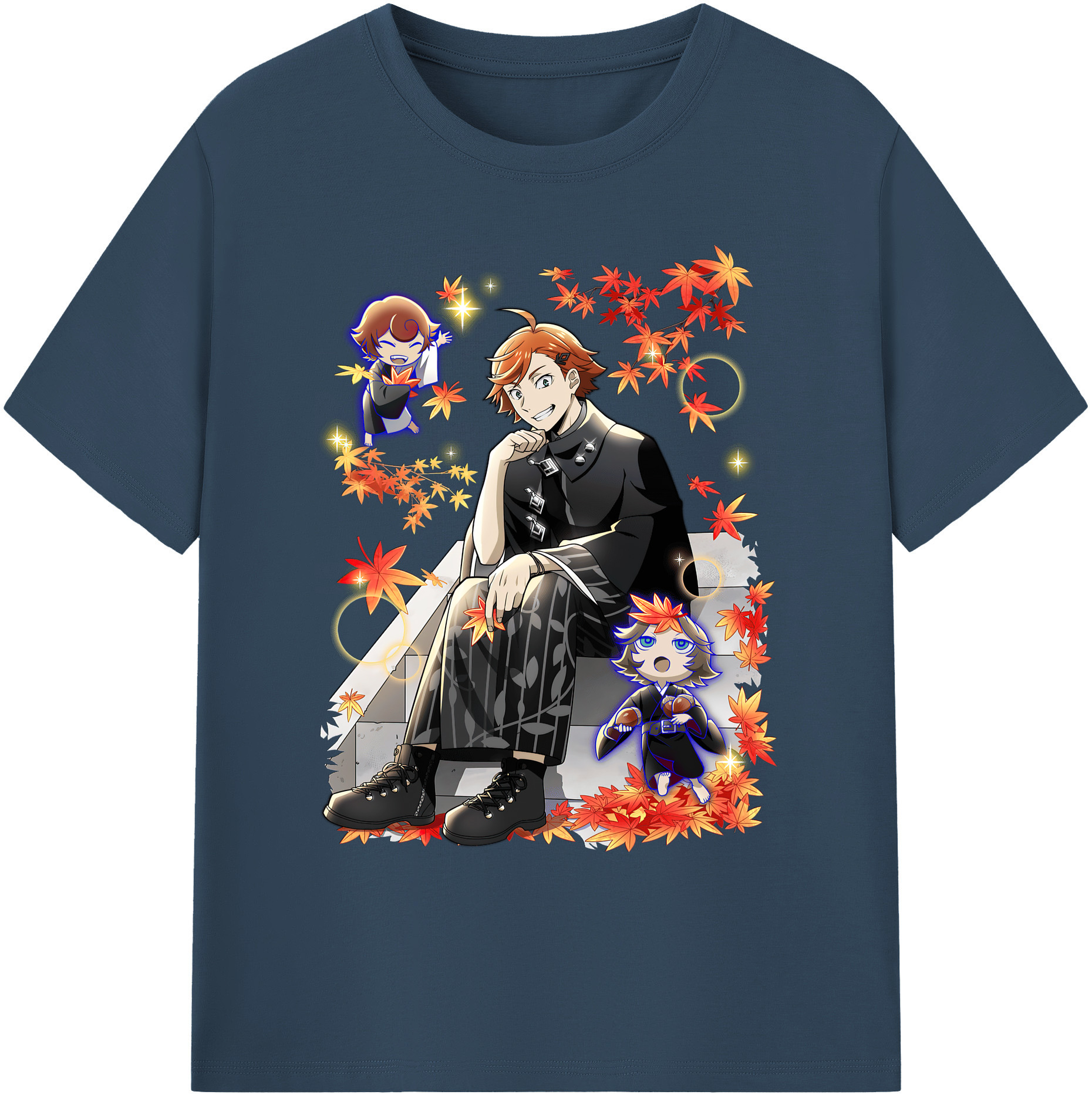 （画像用） 文豪ストレイドッグス Bungo Stray Dogs 綿100％ メンズ半袖Tシャツ｜肌触りやわらか＆通気性