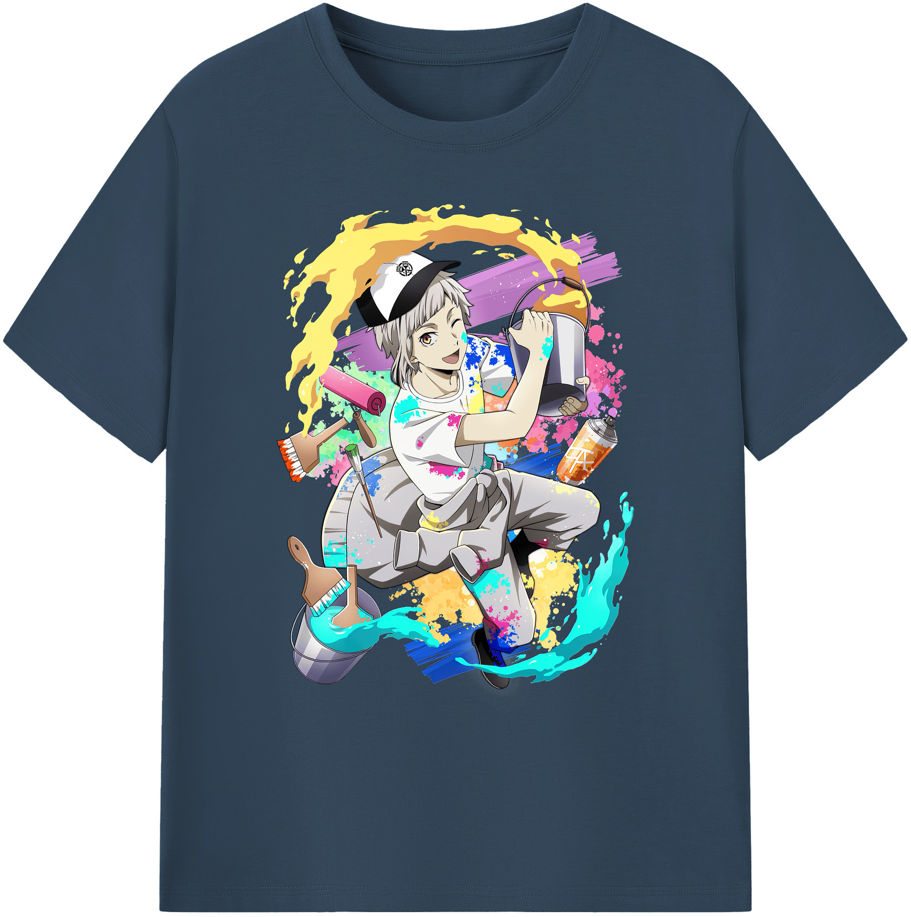 （画像用） 文豪ストレイドッグス Bungo Stray Dogs 綿100％ メンズ半袖Tシャツ｜肌触りやわらか＆通気性