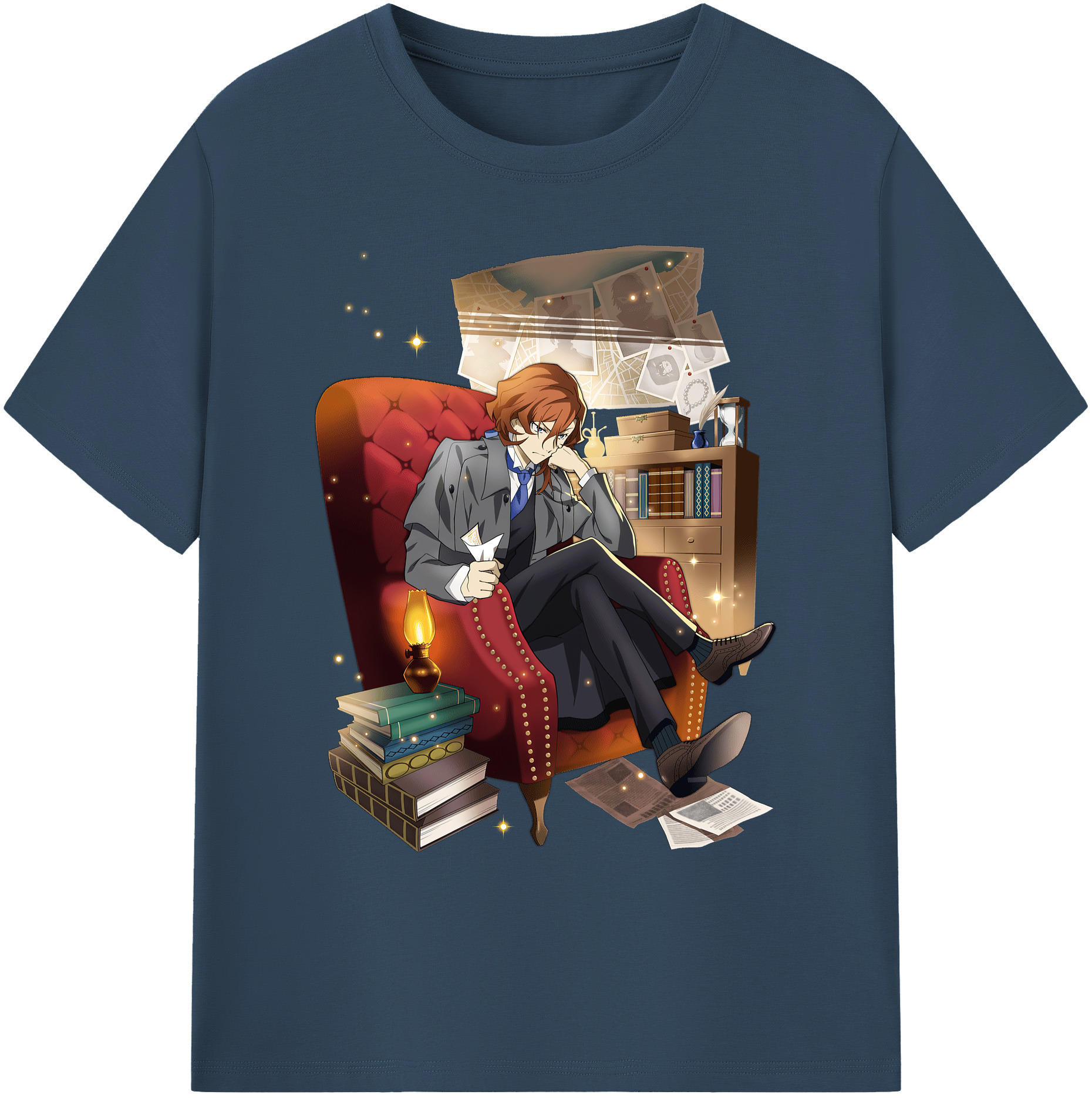 （画像用） 文豪ストレイドッグス Bungo Stray Dogs 綿100％ メンズ半袖Tシャツ｜肌触りやわらか＆通気性