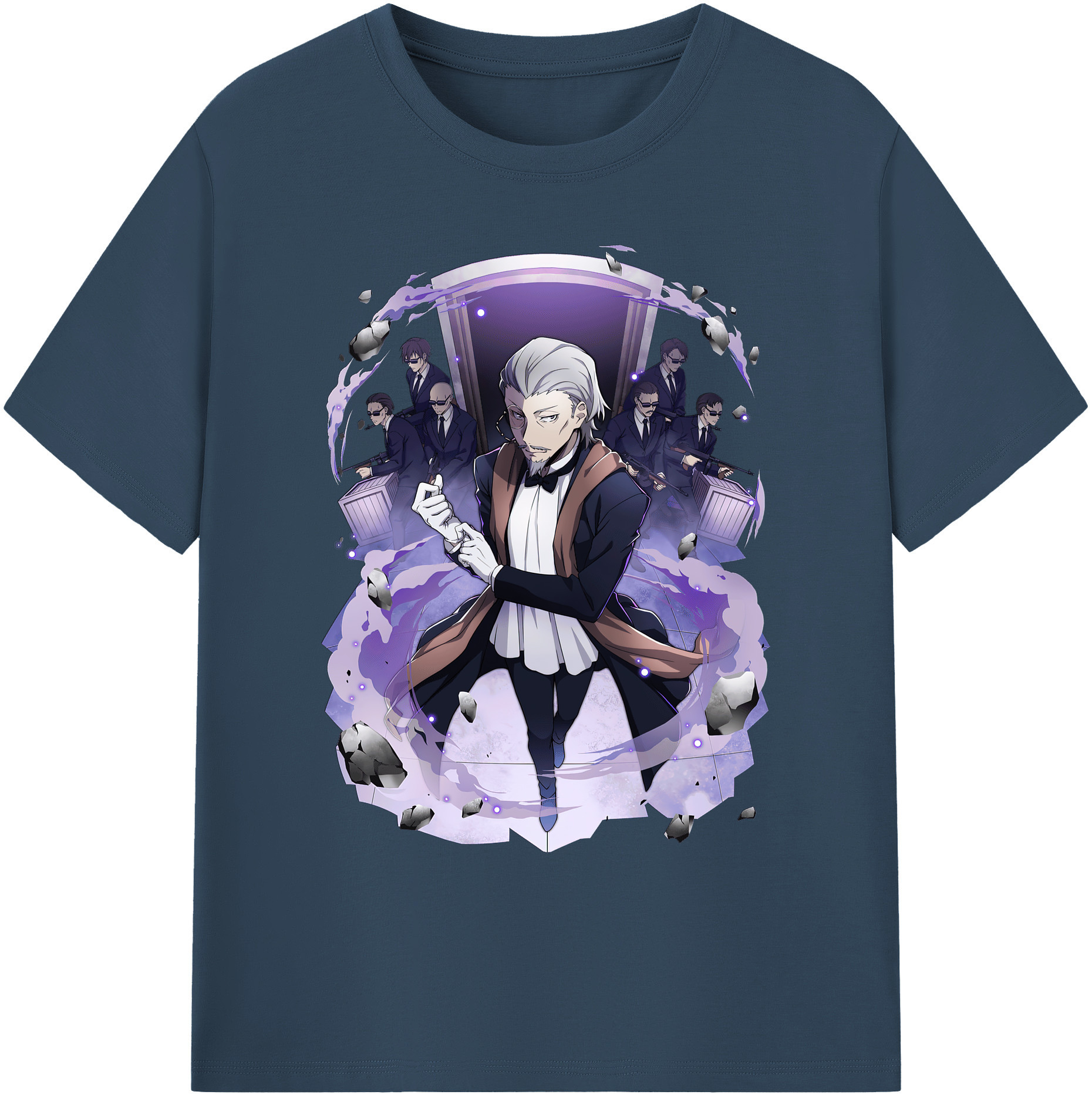（画像用） 文豪ストレイドッグス Bungo Stray Dogs 綿100％ メンズ半袖Tシャツ｜肌触りやわらか＆通気性