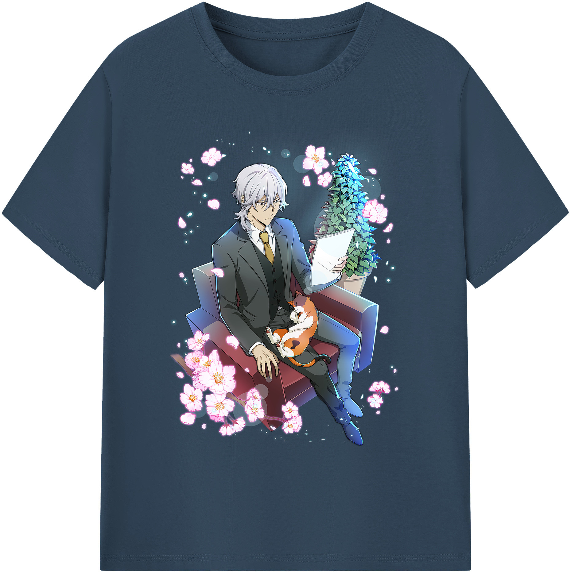 （画像用） 文豪ストレイドッグス Bungo Stray Dogs 綿100％ メンズ半袖Tシャツ｜肌触りやわらか＆通気性