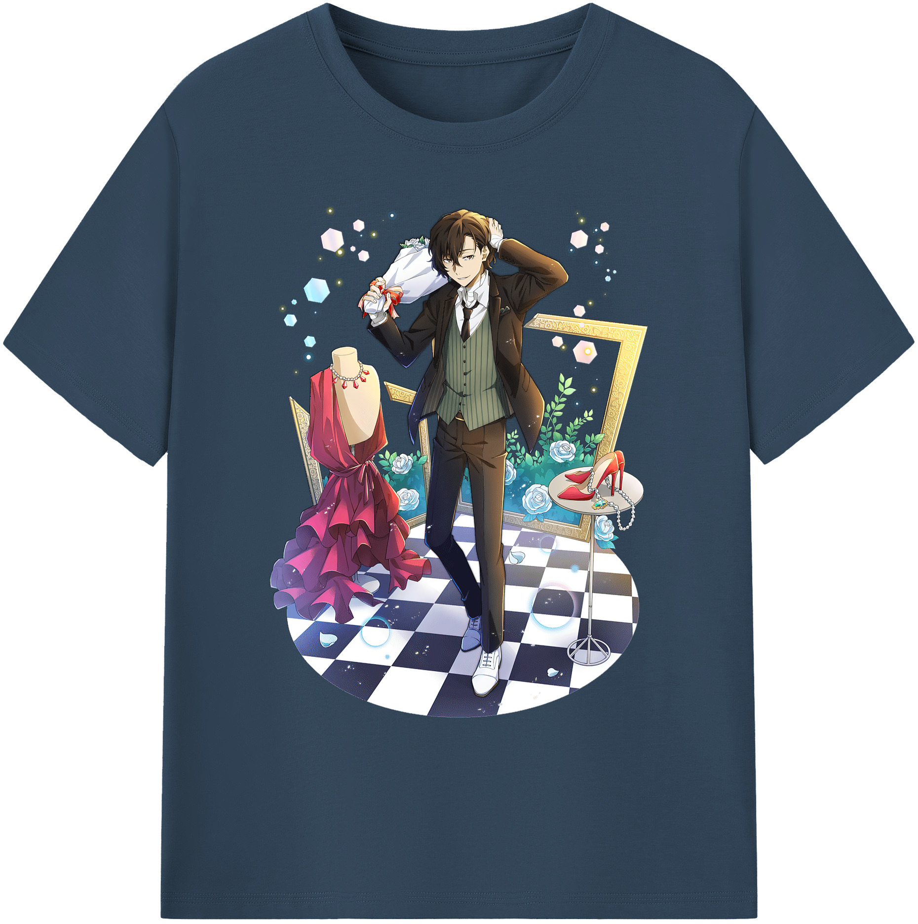 （画像用） 文豪ストレイドッグス Bungo Stray Dogs 綿100％ メンズ半袖Tシャツ｜肌触りやわらか＆通気性
