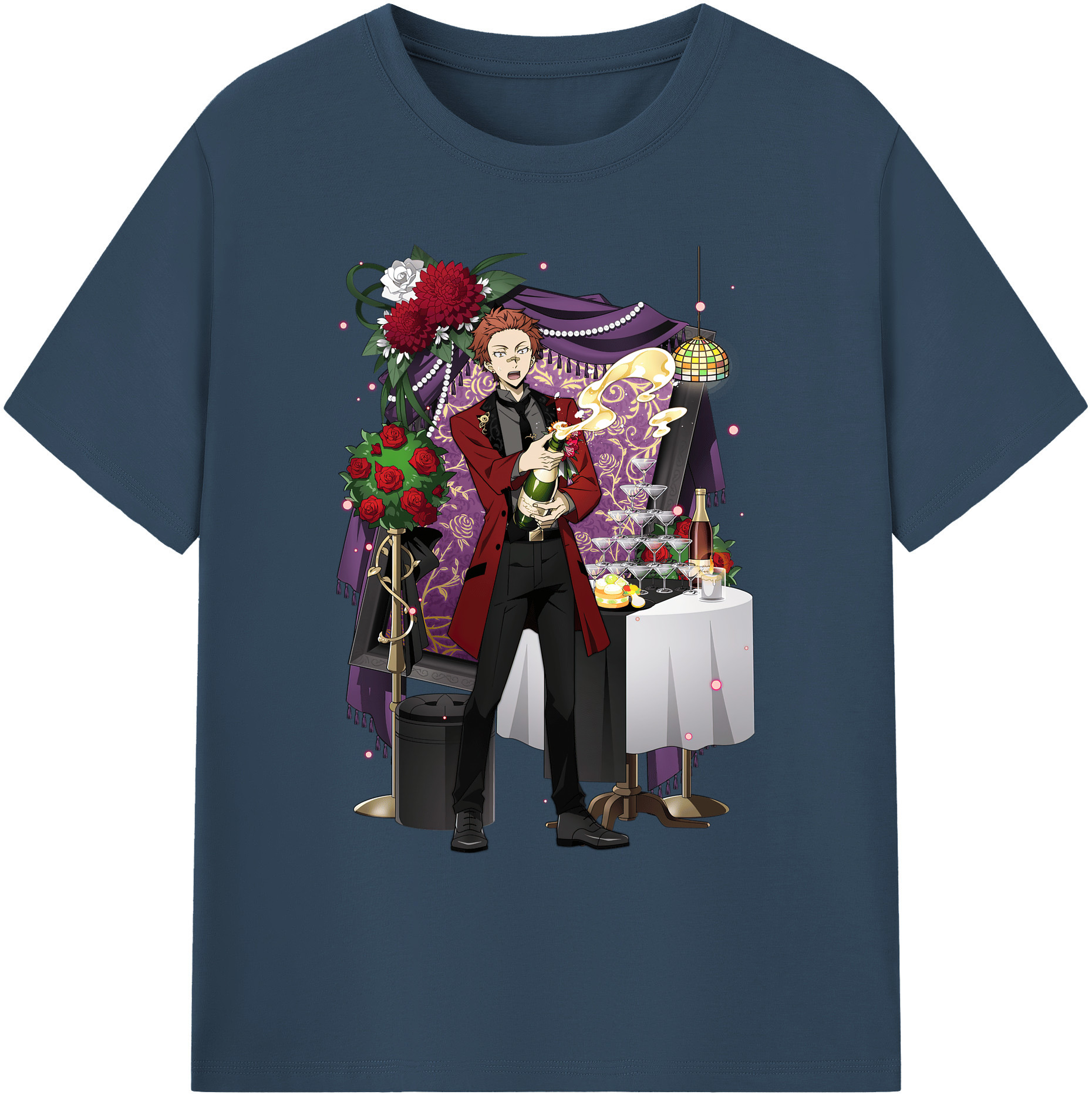 （画像用） 文豪ストレイドッグス Bungo Stray Dogs 綿100％ メンズ半袖Tシャツ｜肌触りやわらか＆通気性