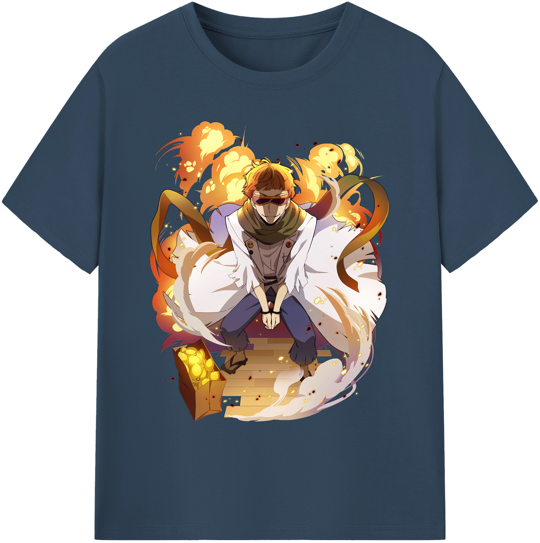 （画像用） 文豪ストレイドッグス Bungo Stray Dogs 綿100％ メンズ半袖Tシャツ｜肌触りやわらか＆通気性