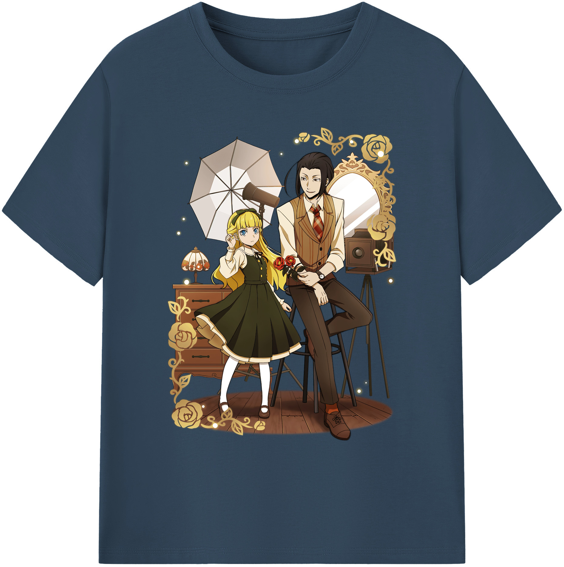 （画像用） 文豪ストレイドッグス Bungo Stray Dogs 綿100％ メンズ半袖Tシャツ｜肌触りやわらか＆通気性
