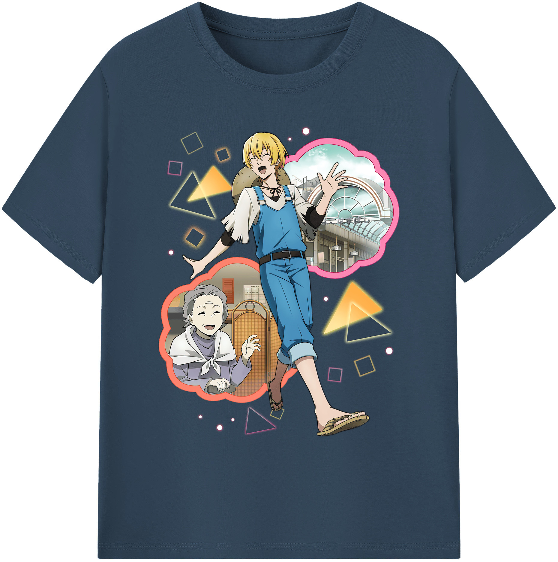 （画像用） 文豪ストレイドッグス Bungo Stray Dogs 綿100％ メンズ半袖Tシャツ｜肌触りやわらか＆通気性