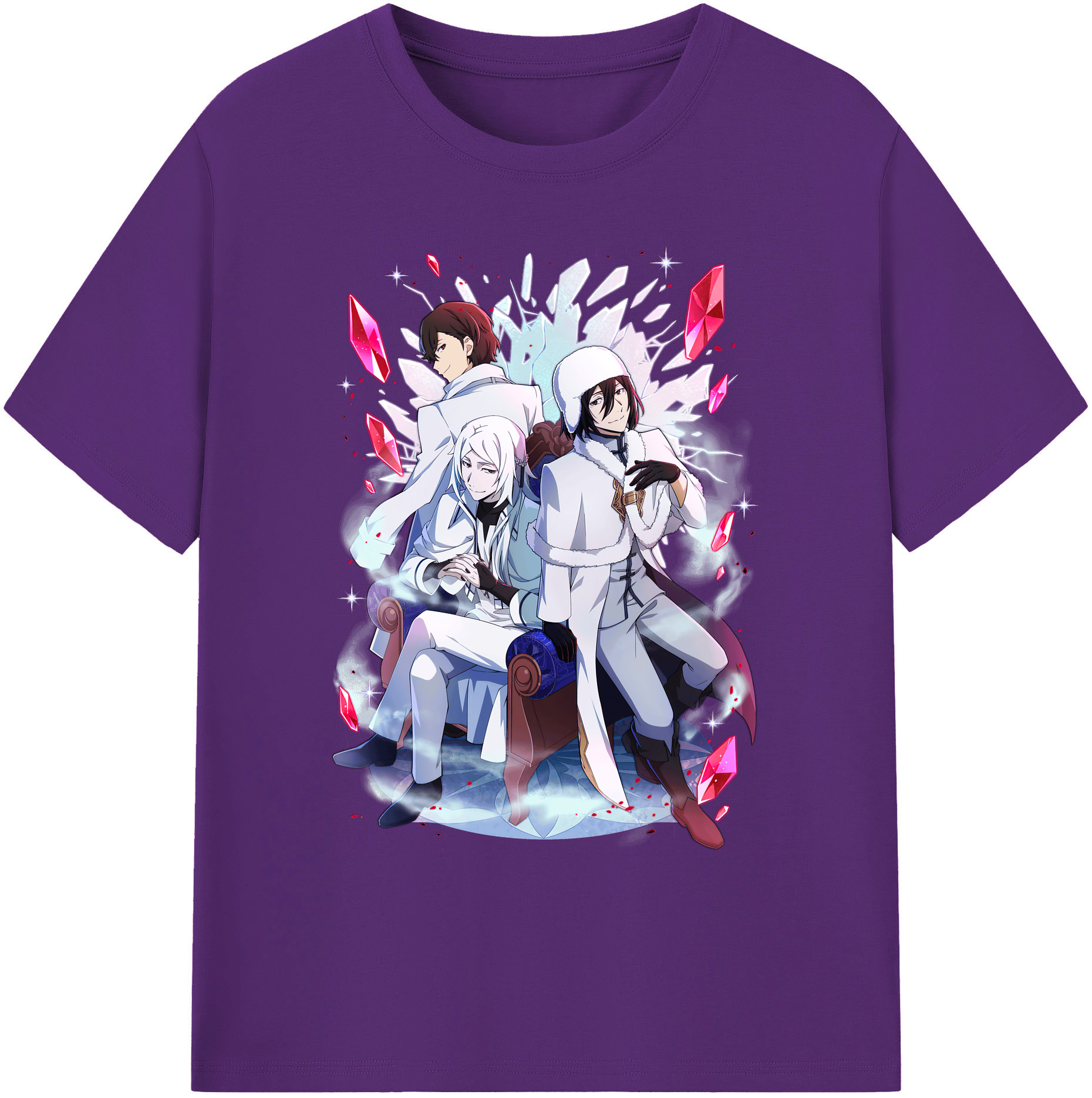 （画像用） 文豪ストレイドッグス Bungo Stray Dogs 綿100％ メンズ半袖Tシャツ｜肌触りやわらか＆通気性