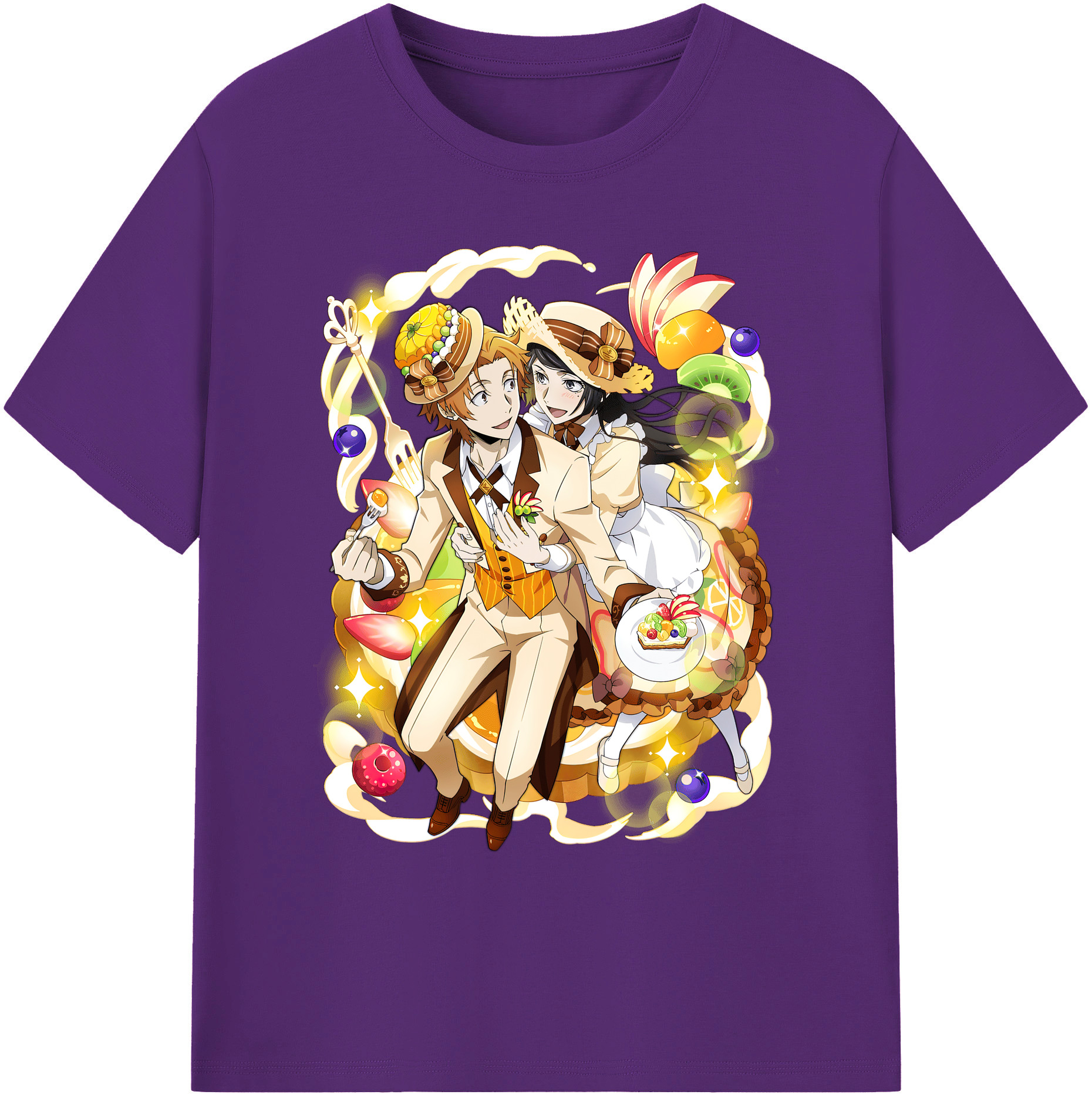 （画像用） 文豪ストレイドッグス Bungo Stray Dogs 綿100％ メンズ半袖Tシャツ｜肌触りやわらか＆通気性