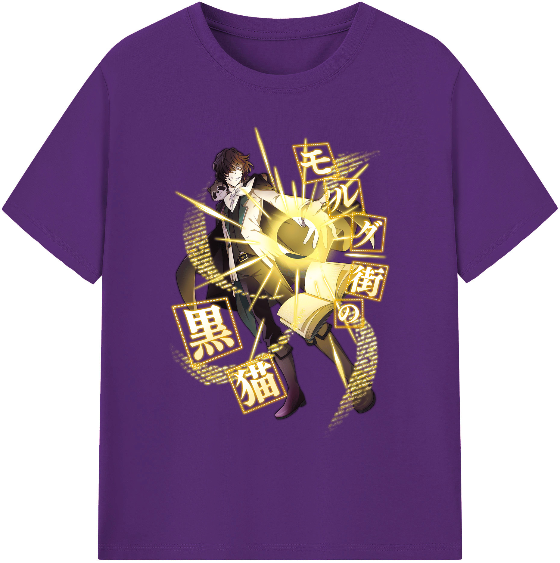 （画像用） 文豪ストレイドッグス Bungo Stray Dogs 綿100％ メンズ半袖Tシャツ｜肌触りやわらか＆通気性