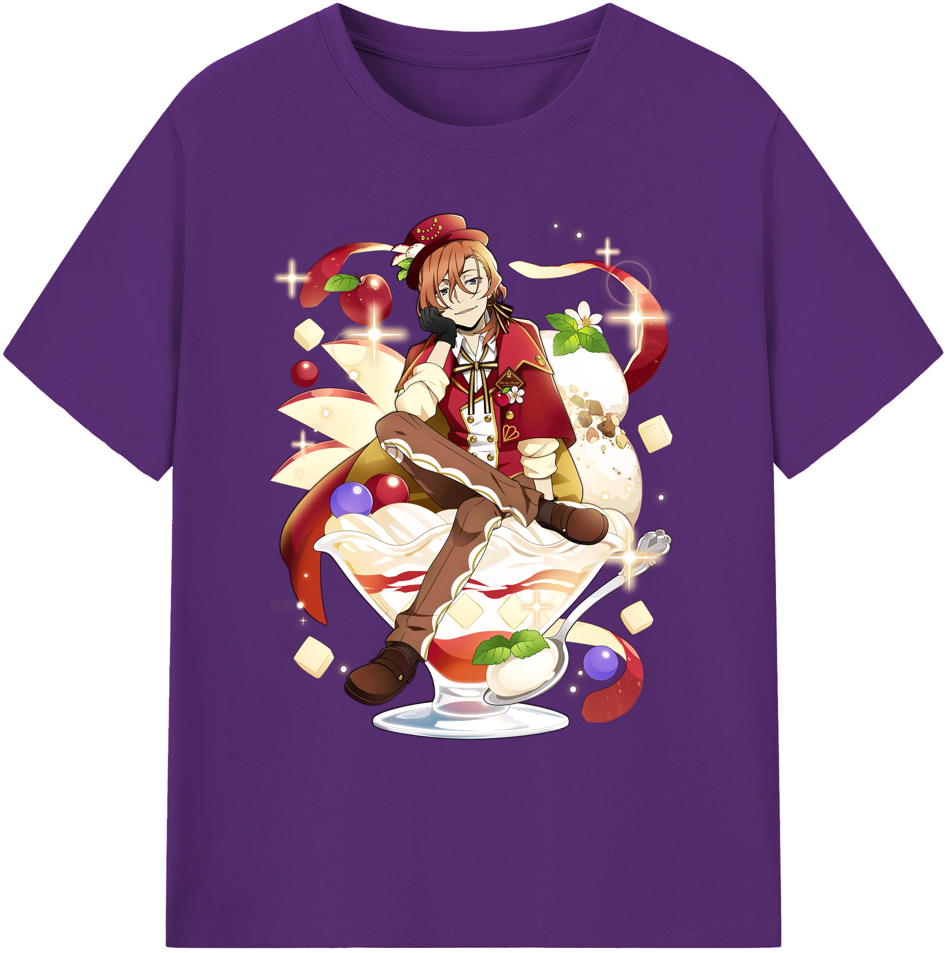 （画像用） 文豪ストレイドッグス Bungo Stray Dogs 綿100％ メンズ半袖Tシャツ｜肌触りやわらか＆通気性