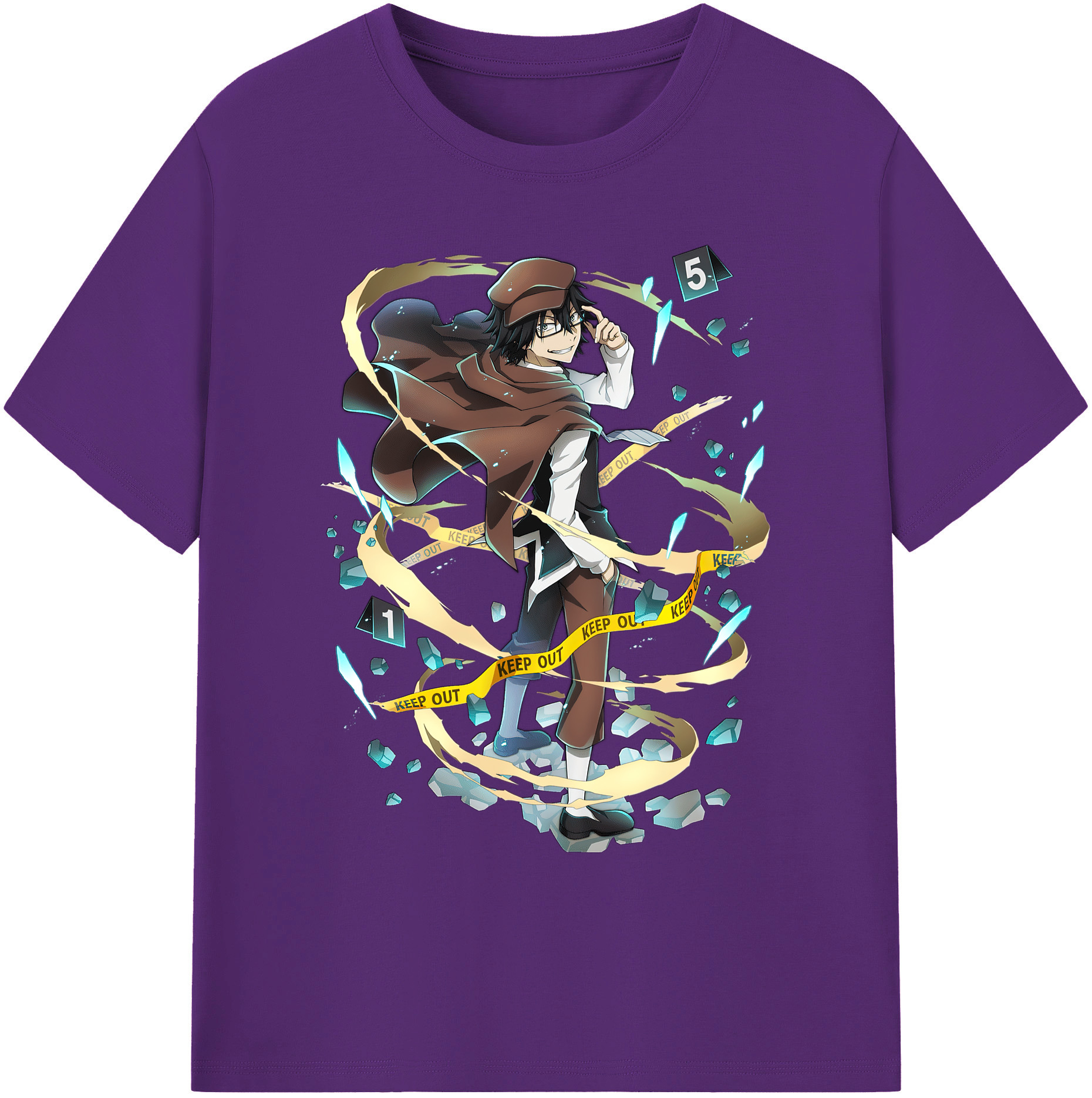 （画像用） 文豪ストレイドッグス Bungo Stray Dogs 綿100％ メンズ半袖Tシャツ｜肌触りやわらか＆通気性