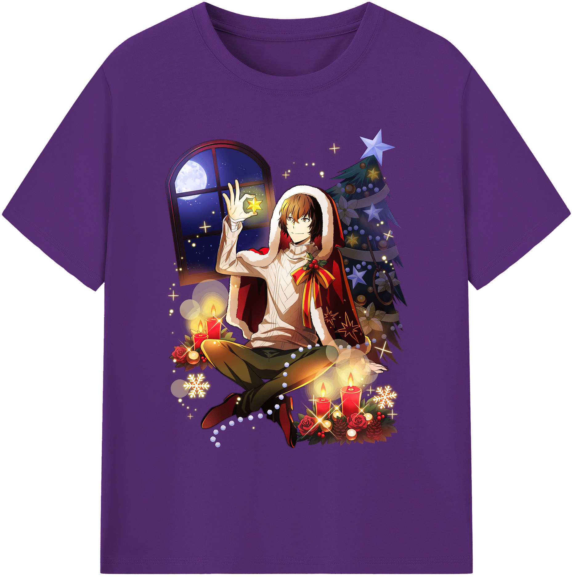 （画像用） 文豪ストレイドッグス Bungo Stray Dogs 綿100％ メンズ半袖Tシャツ｜肌触りやわらか＆通気性