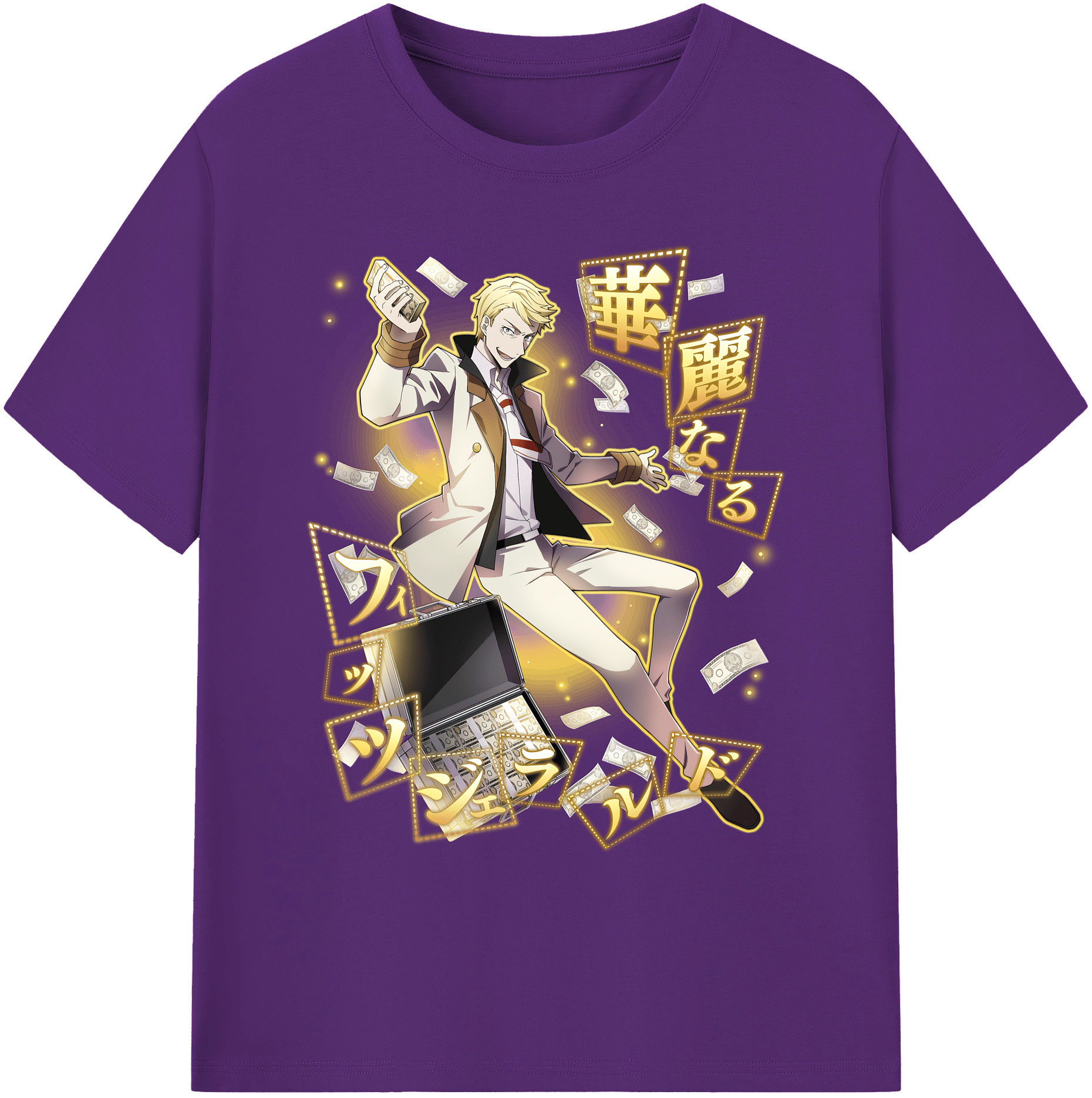 （画像用） 文豪ストレイドッグス Bungo Stray Dogs 綿100％ メンズ半袖Tシャツ｜肌触りやわらか＆通気性