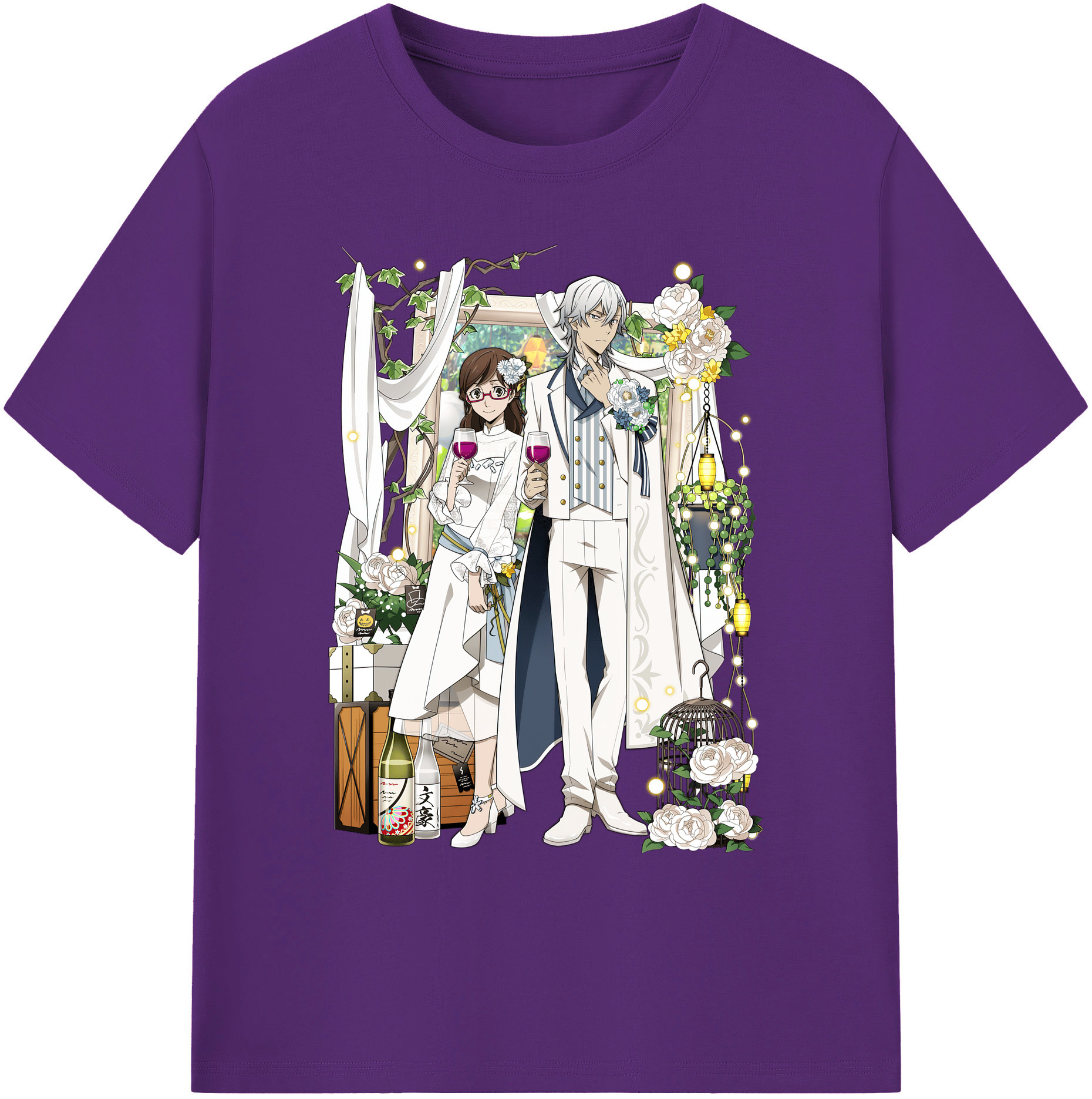 （画像用） 文豪ストレイドッグス Bungo Stray Dogs 綿100％ メンズ半袖Tシャツ｜肌触りやわらか＆通気性