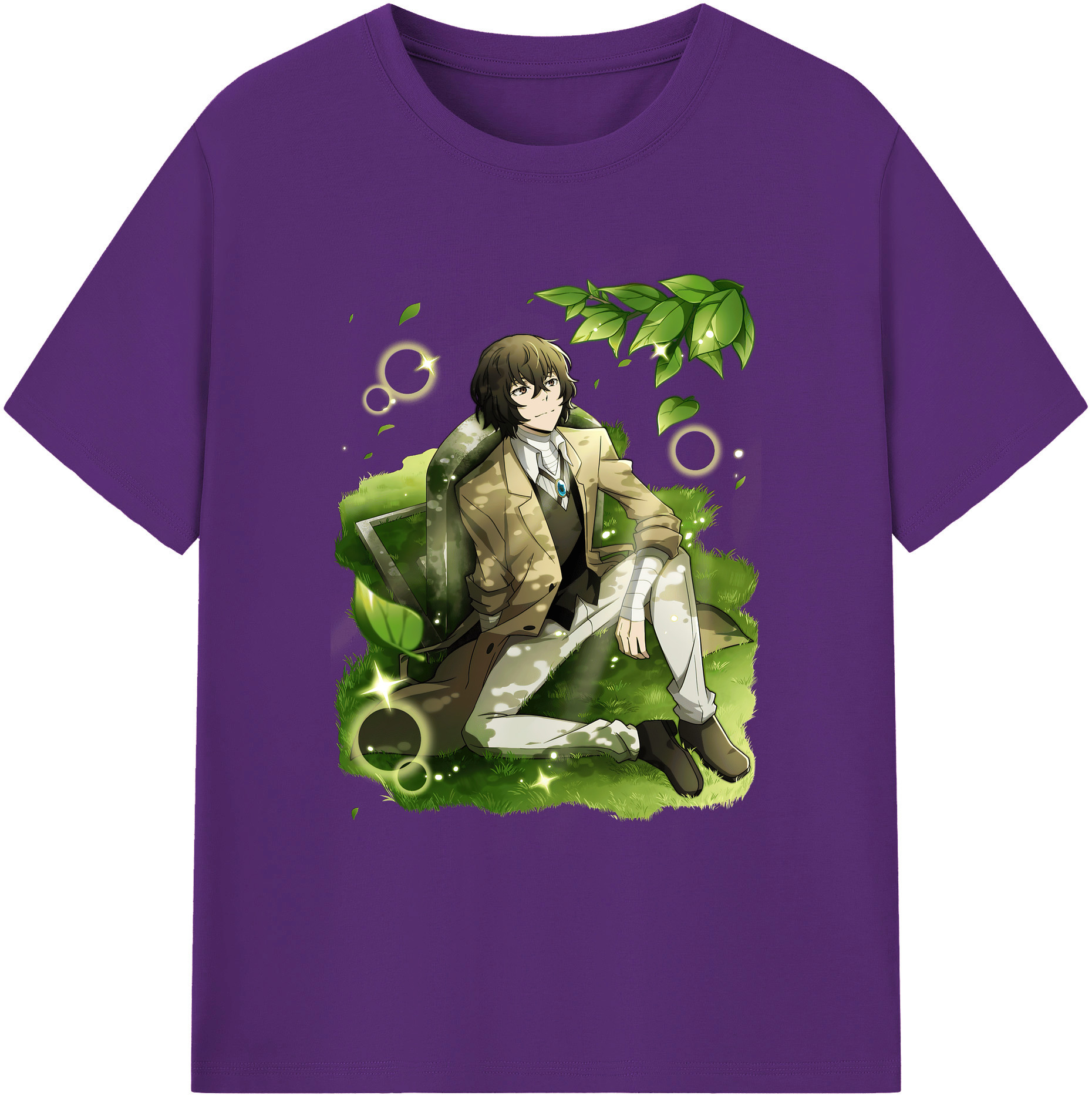 （画像用） 文豪ストレイドッグス Bungo Stray Dogs 綿100％ メンズ半袖Tシャツ｜肌触りやわらか＆通気性