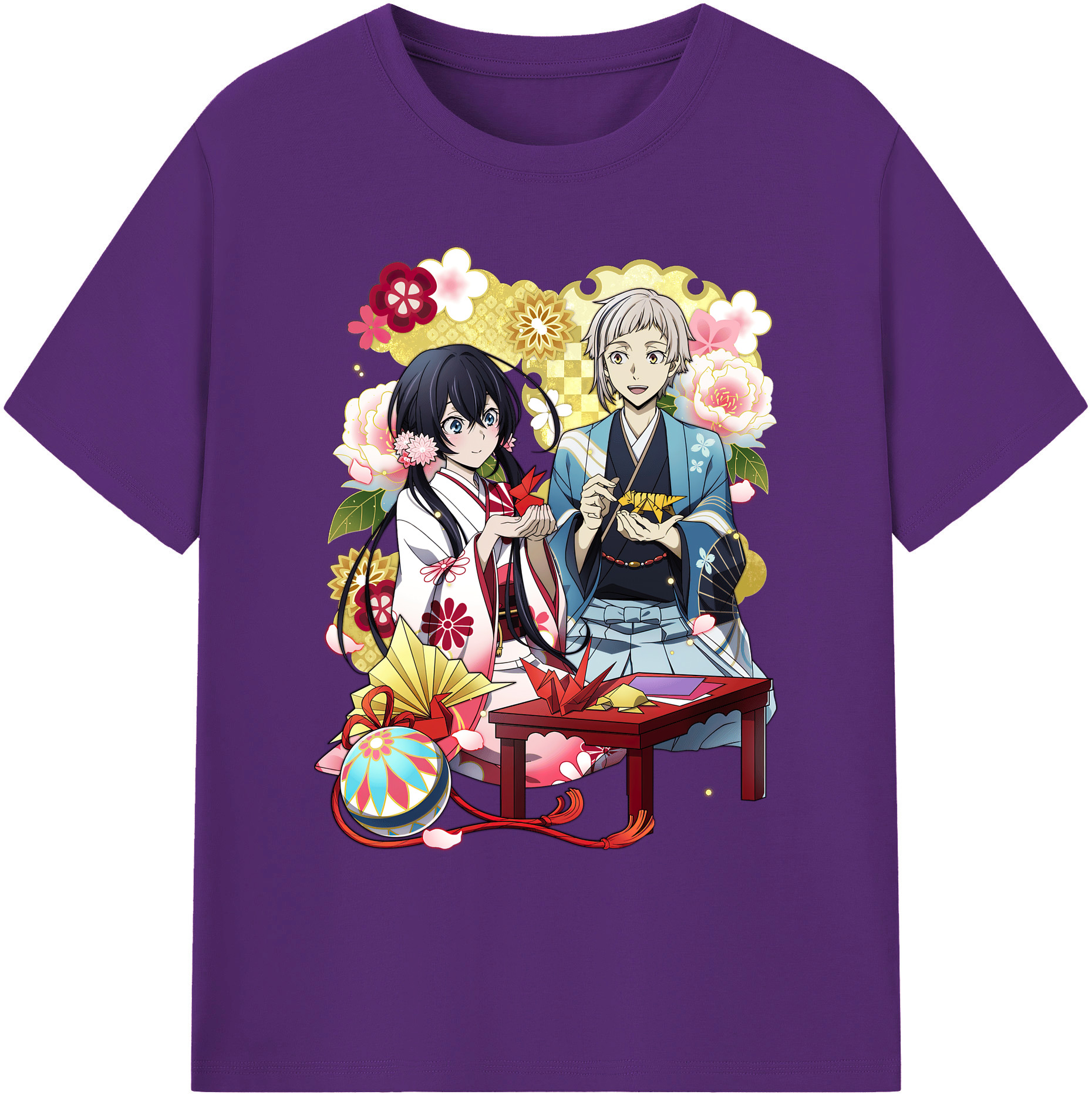 （画像用） 文豪ストレイドッグス Bungo Stray Dogs 綿100％ メンズ半袖Tシャツ｜肌触りやわらか＆通気性