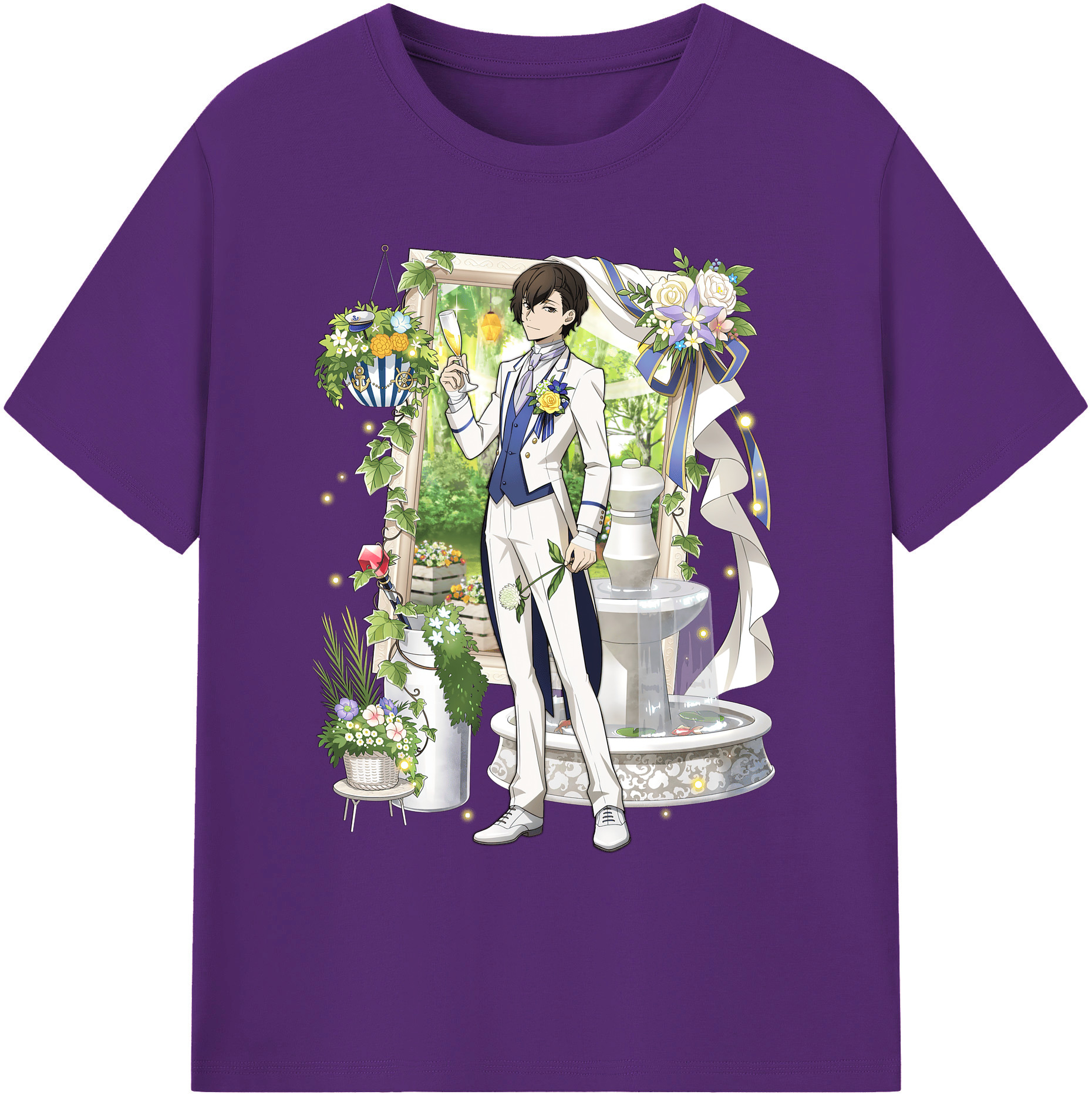 （画像用） 文豪ストレイドッグス Bungo Stray Dogs 綿100％ メンズ半袖Tシャツ｜肌触りやわらか＆通気性