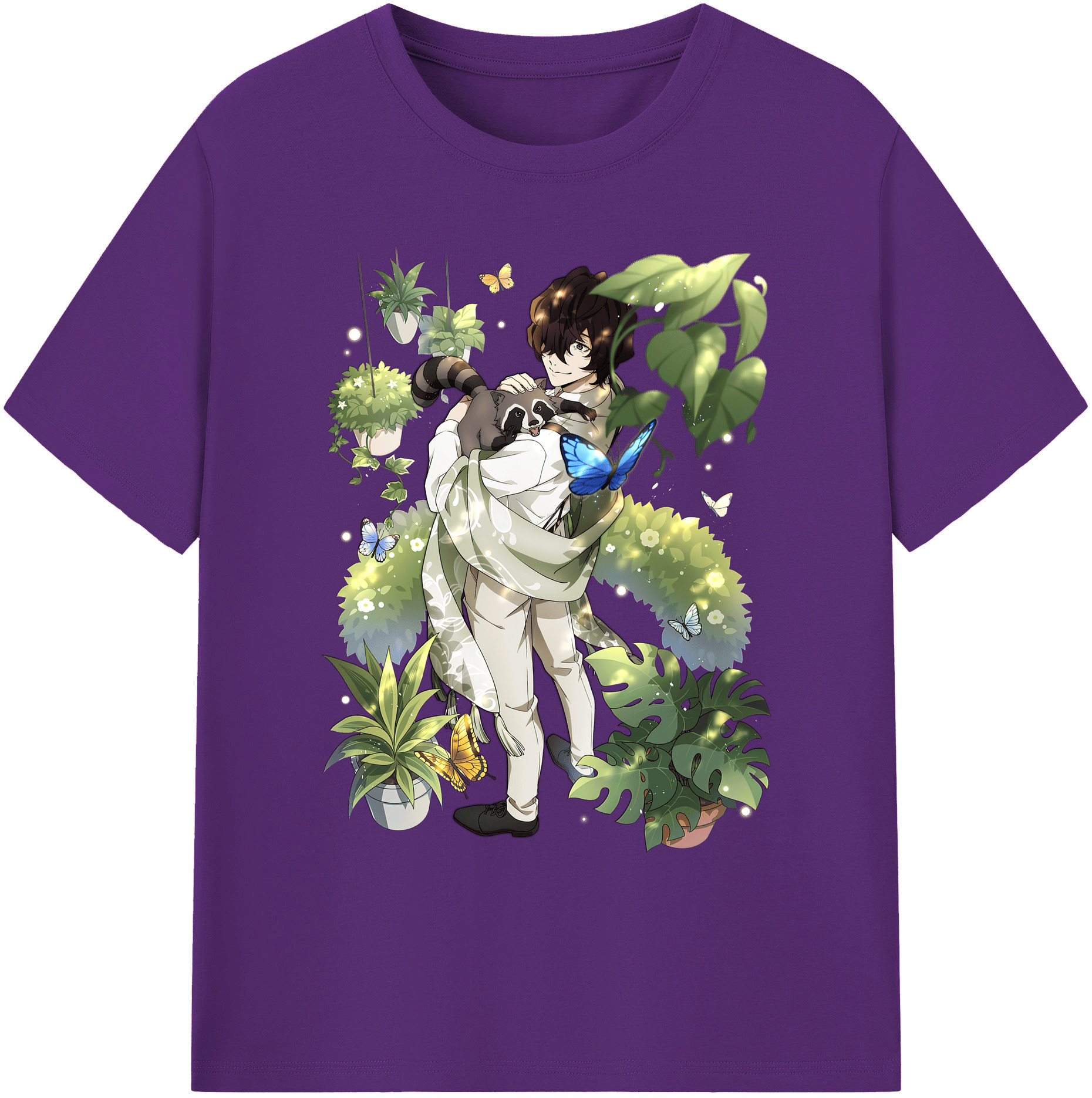 （画像用） 文豪ストレイドッグス Bungo Stray Dogs 綿100％ メンズ半袖Tシャツ｜肌触りやわらか＆通気性