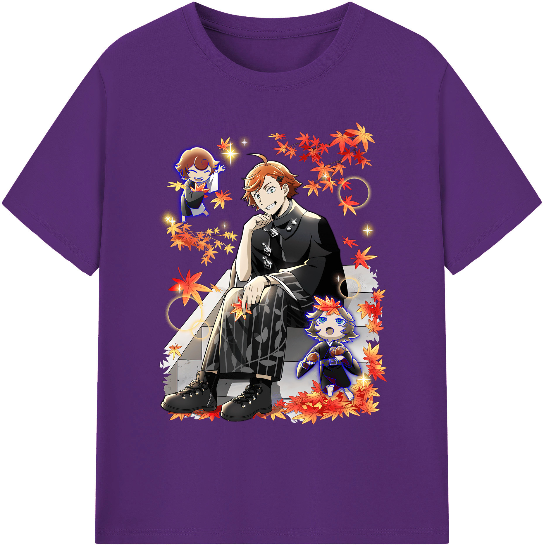 （画像用） 文豪ストレイドッグス Bungo Stray Dogs 綿100％ メンズ半袖Tシャツ｜肌触りやわらか＆通気性