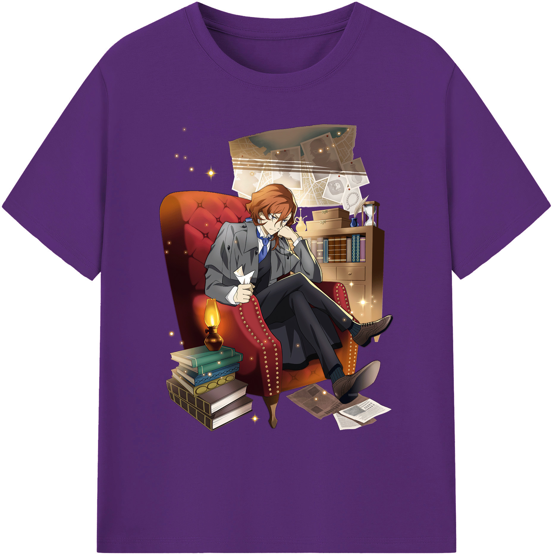 （画像用） 文豪ストレイドッグス Bungo Stray Dogs 綿100％ メンズ半袖Tシャツ｜肌触りやわらか＆通気性