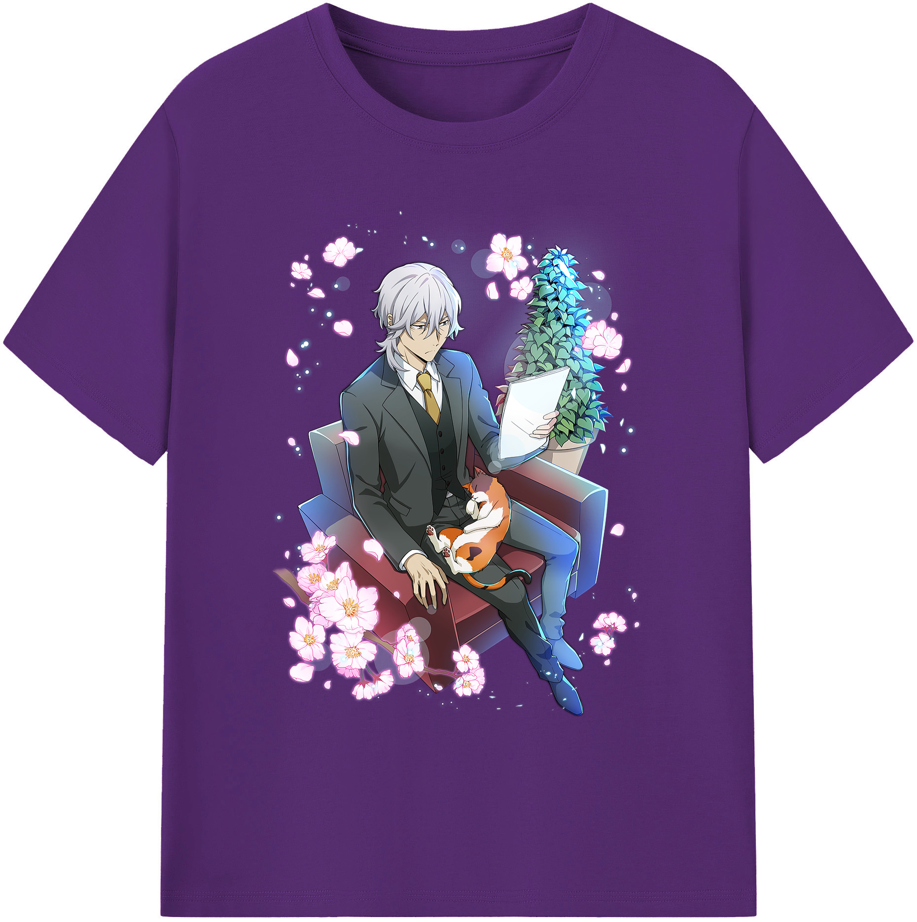 （画像用） 文豪ストレイドッグス Bungo Stray Dogs 綿100％ メンズ半袖Tシャツ｜肌触りやわらか＆通気性