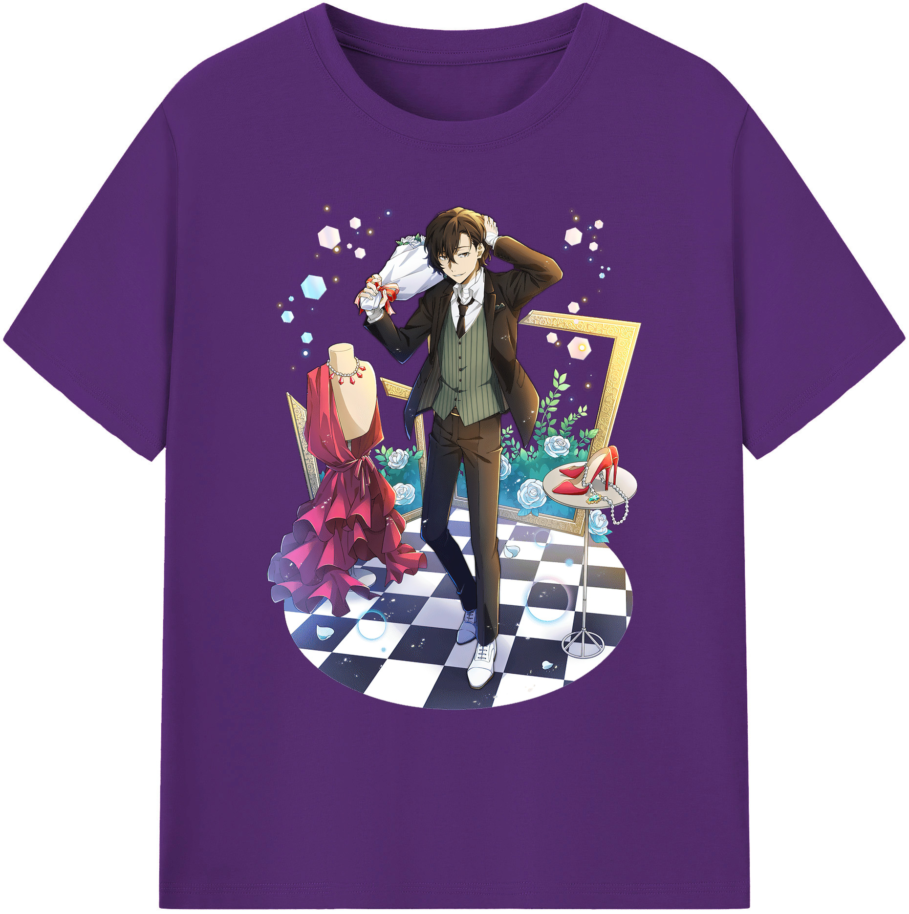 （画像用） 文豪ストレイドッグス Bungo Stray Dogs 綿100％ メンズ半袖Tシャツ｜肌触りやわらか＆通気性
