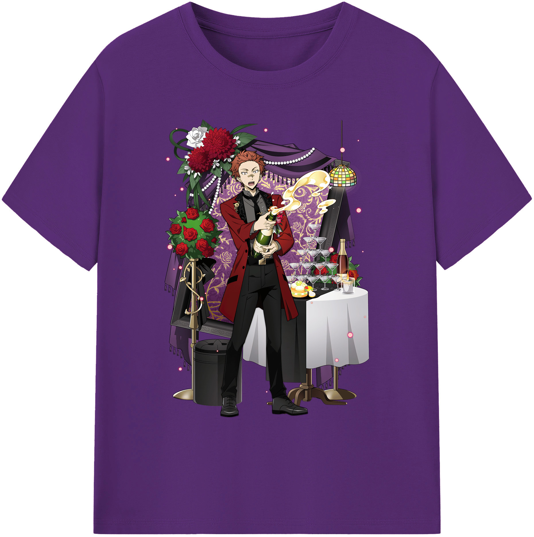 （画像用） 文豪ストレイドッグス Bungo Stray Dogs 綿100％ メンズ半袖Tシャツ｜肌触りやわらか＆通気性