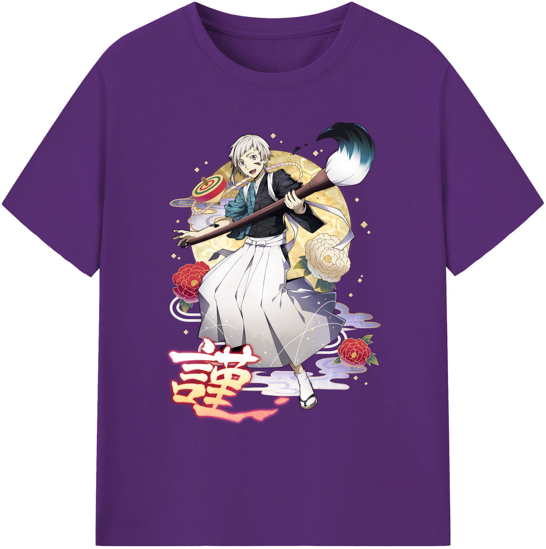 （画像用） 文豪ストレイドッグス Bungo Stray Dogs 綿100％ メンズ半袖Tシャツ｜肌触りやわらか＆通気性
